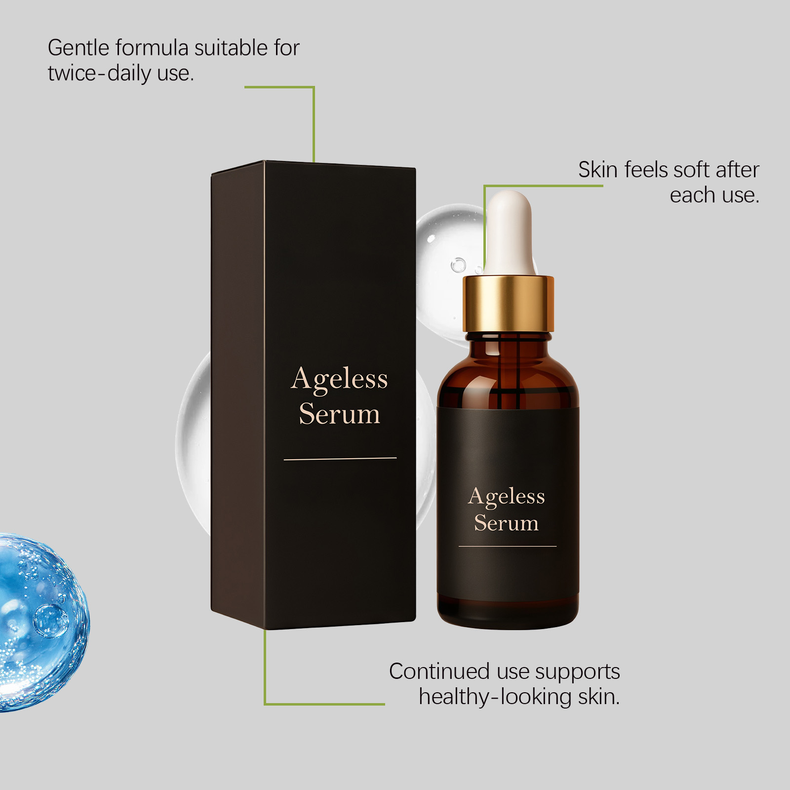 Moisturizing Essence Liquid Elastic Hydrating Tender Bright Mild Care Facial Skin Daily Gentle Protection Serum