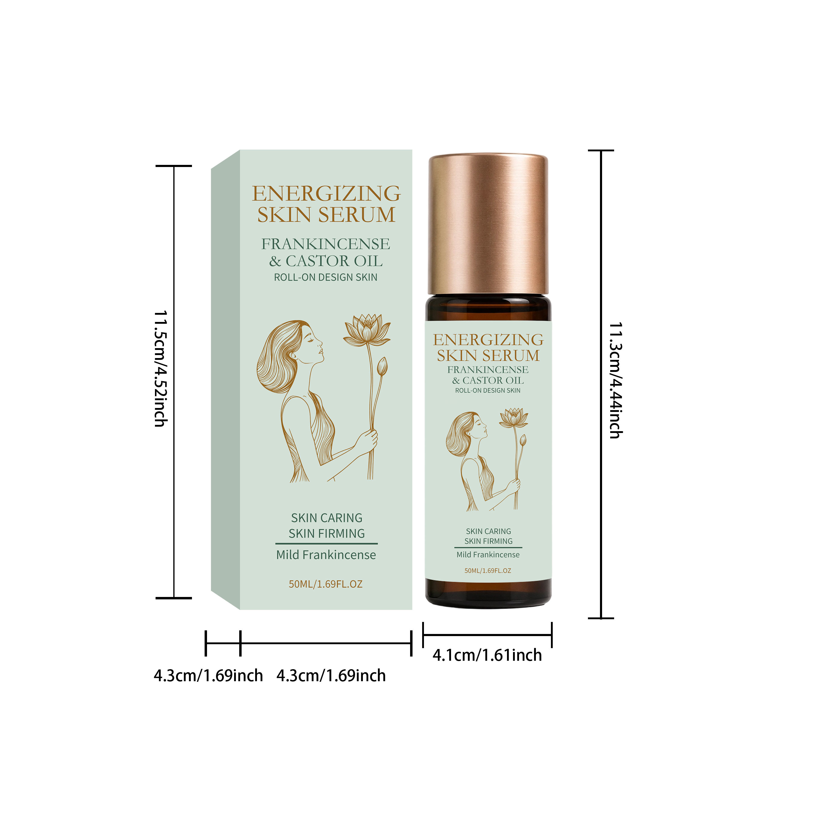 Skin Brightening Frankincense Essence Oil Moisturizing Hydrating Soft Rolling Ball Design Body All Over Usable Care Liquid