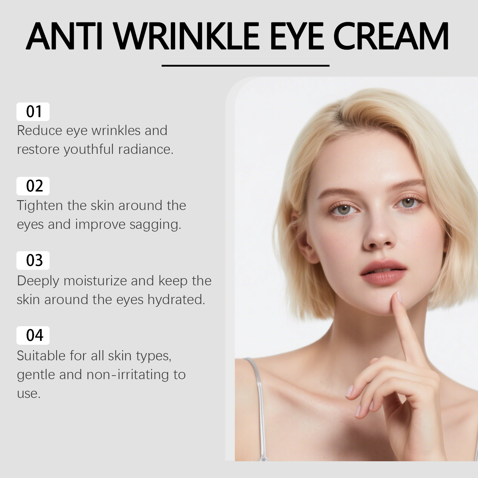 Eye Cream Hydrating Moisturizing Mild Gentle Hydrous Daily Care For Eye Skin Massage Treatment Soft Natural Ingredients