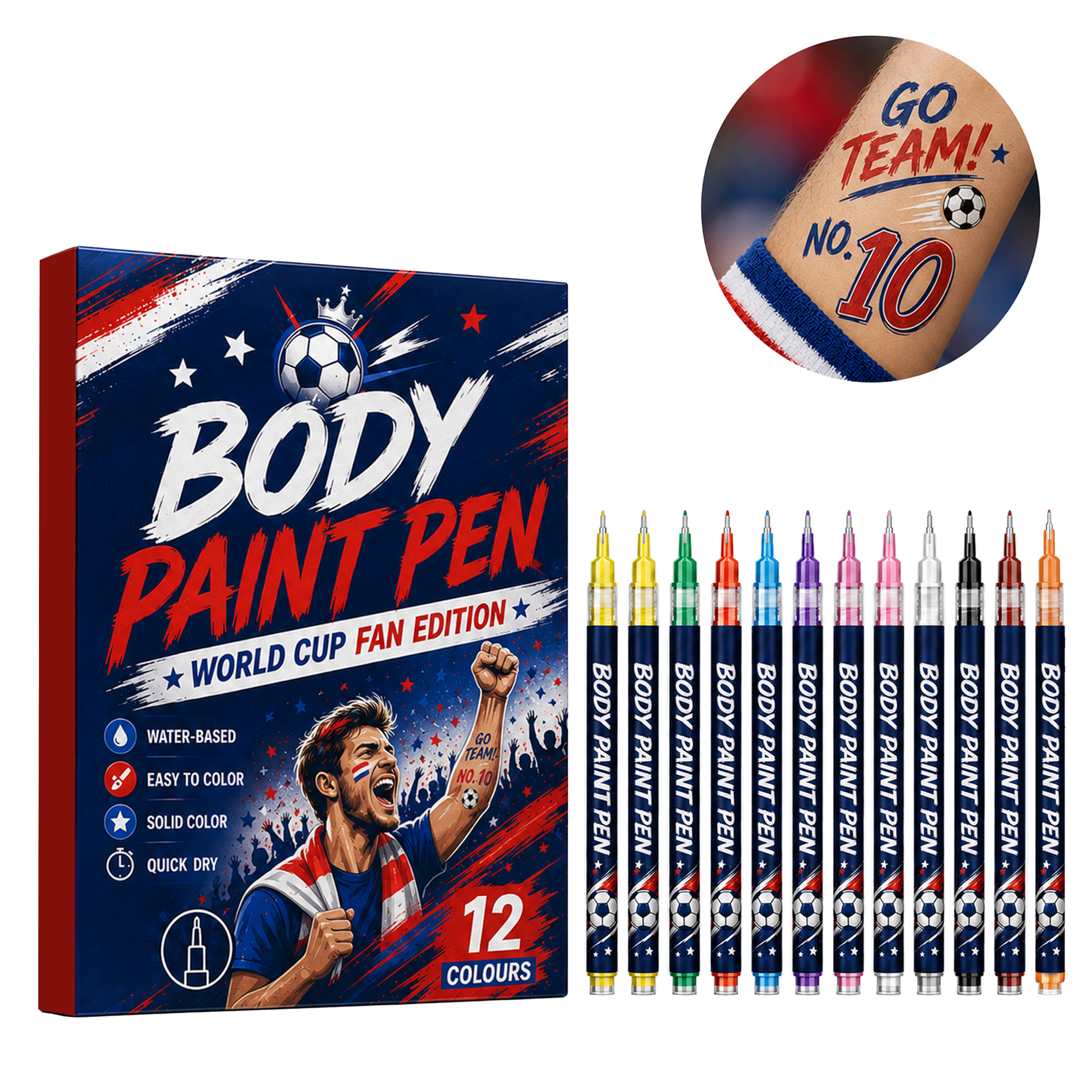 Body Paint Pen Easy For New Users Full Color Render Multi Scene Cheer Support