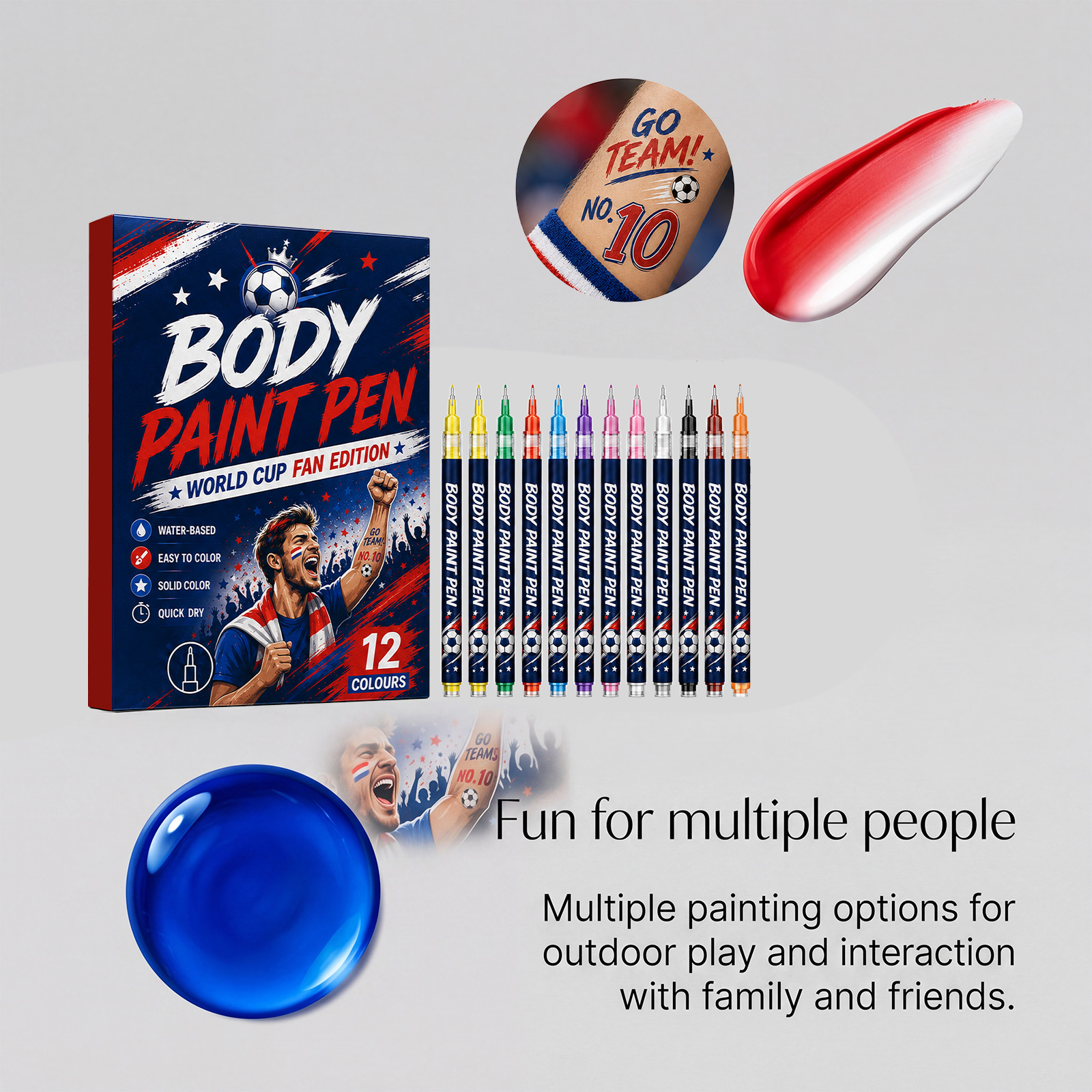 Body Paint Pen Easy For New Users Full Color Render Multi Scene Cheer Support