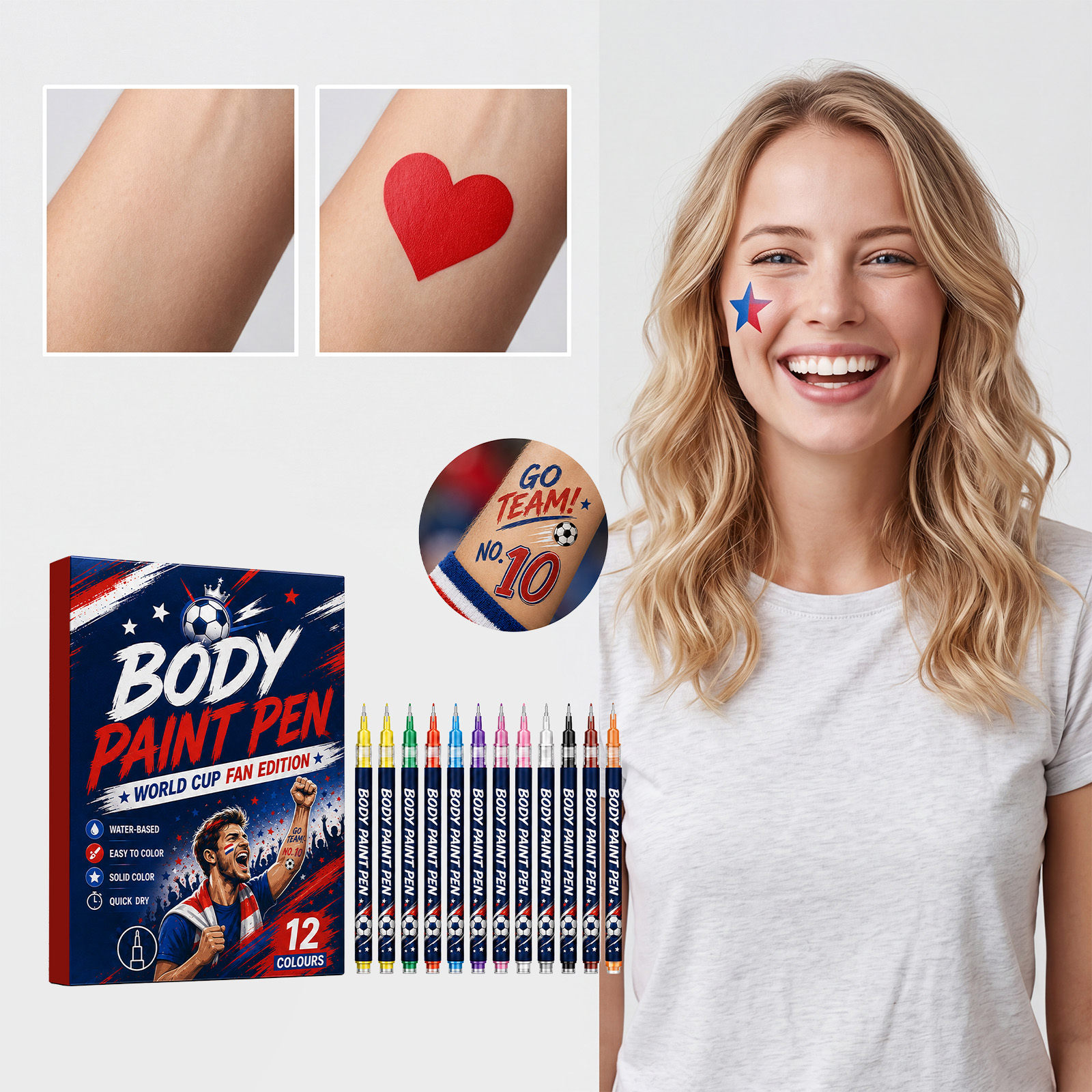 Body Paint Pen Easy For New Users Full Color Render Multi Scene Cheer Support