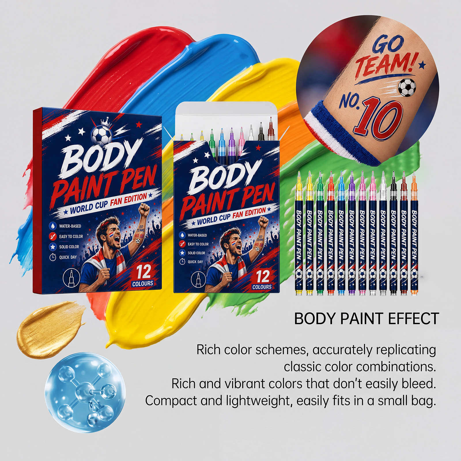 Body Paint Pen Easy For New Users Full Color Render Multi Scene Cheer Support