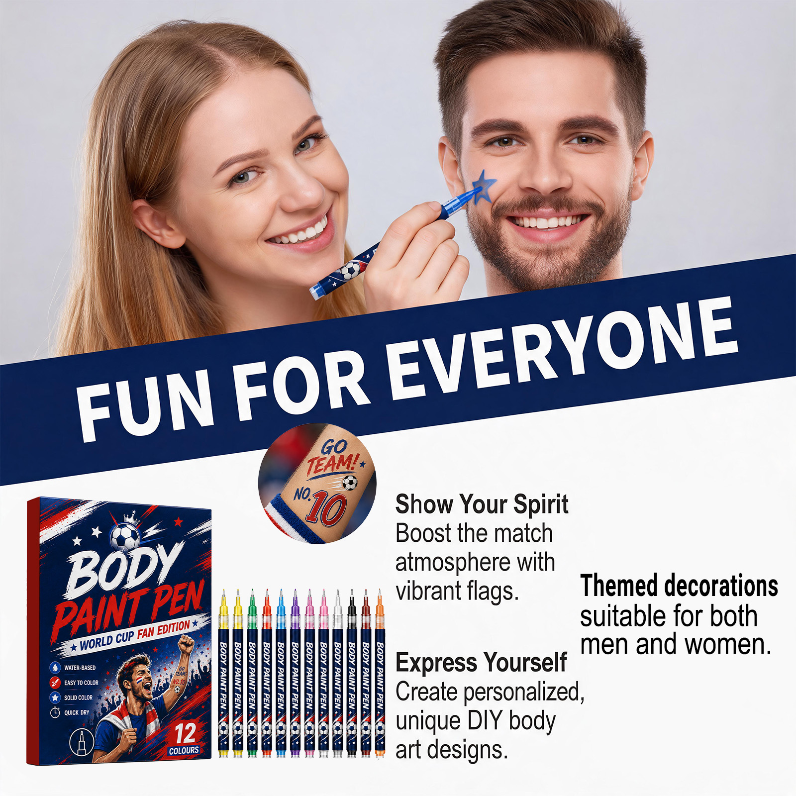 Body Paint Pen Easy For New Users Full Color Render Multi Scene Cheer Support