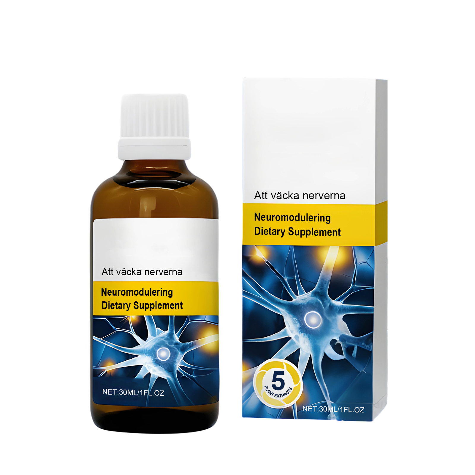 Dietary Supplement Drops Mild Formula Ease Daily Stress Boost Body Vitality Face Fresh Challenges With Positive Energy