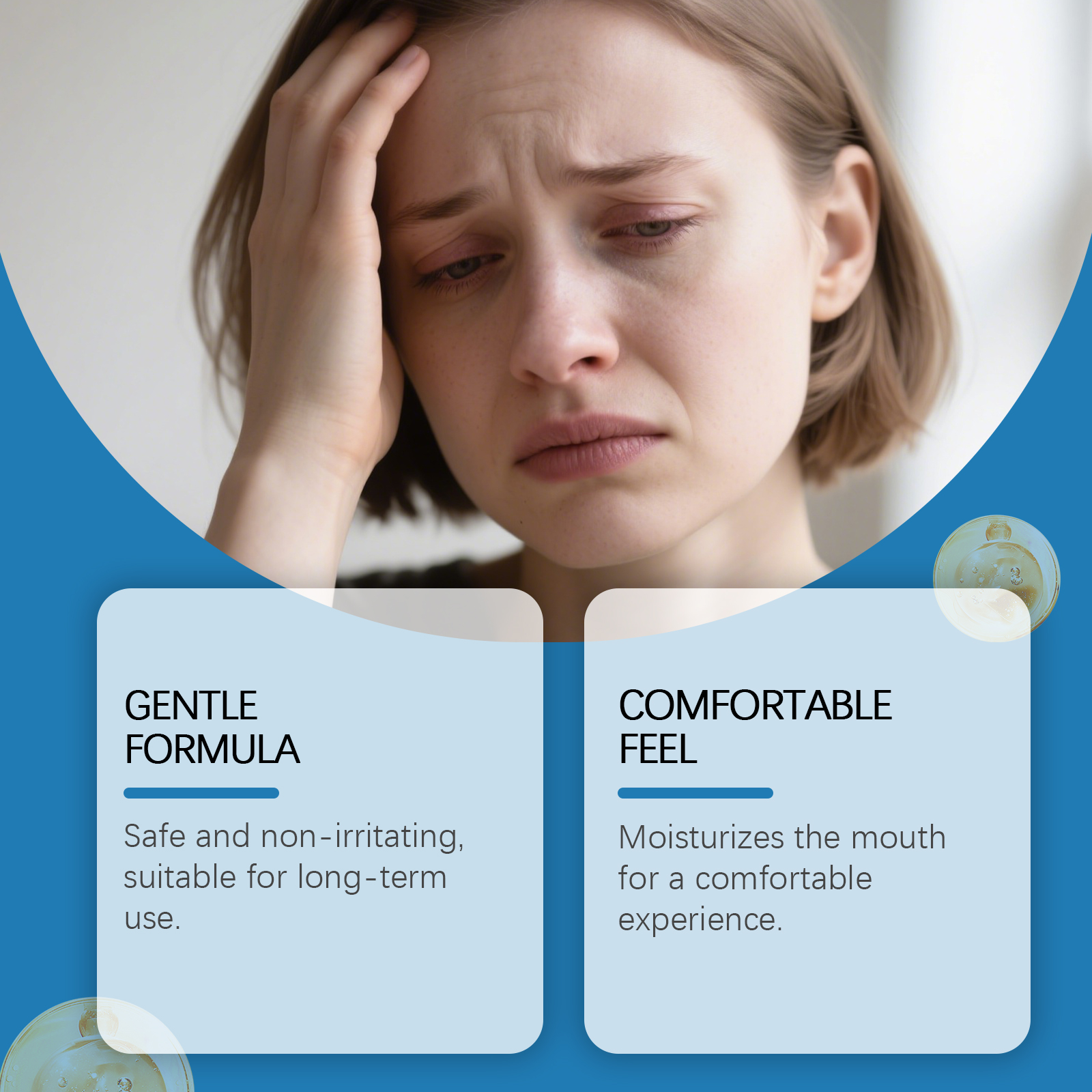 Dietary Supplement Drops Mild Formula Ease Daily Stress Boost Body Vitality Face Fresh Challenges With Positive Energy
