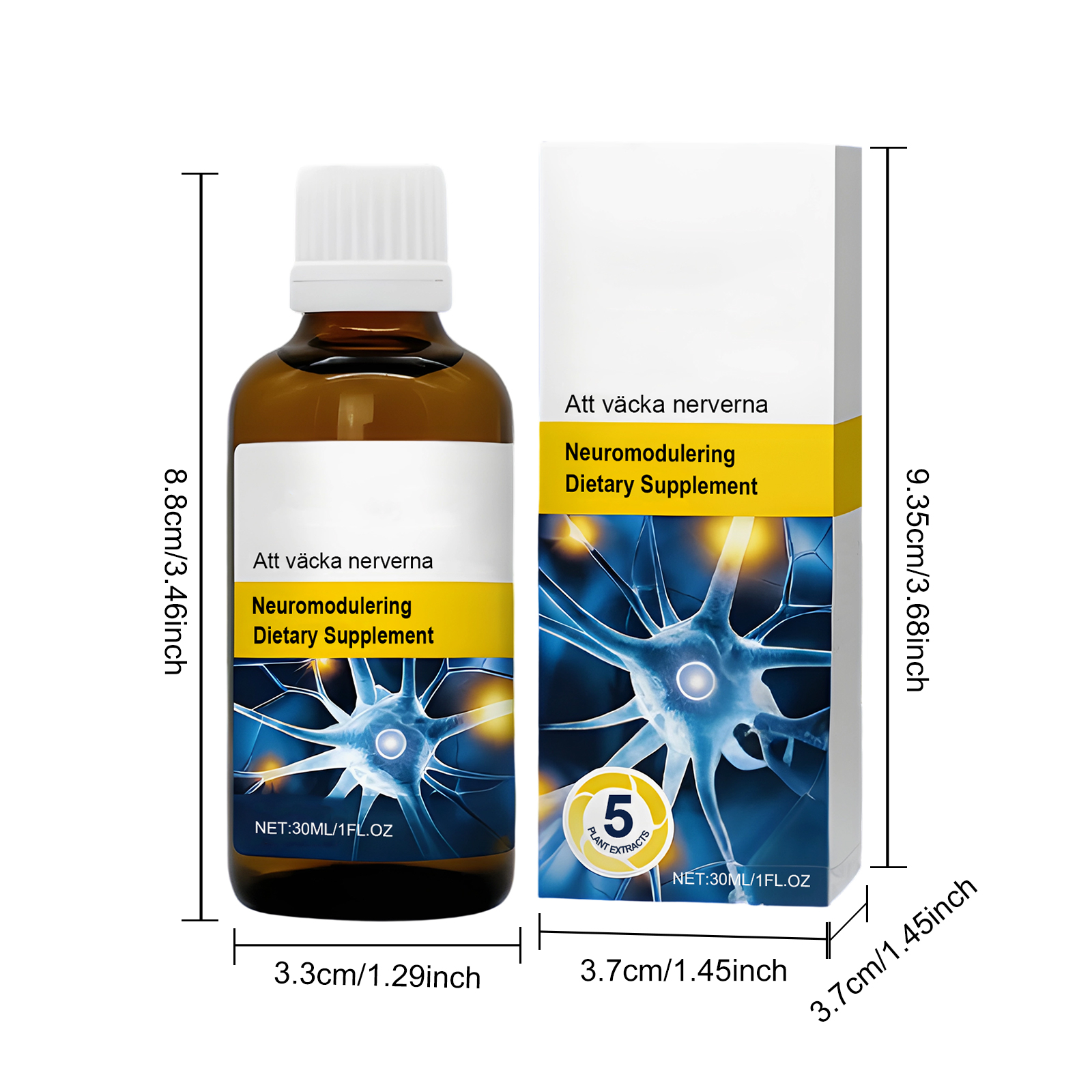 Dietary Supplement Drops Mild Formula Ease Daily Stress Boost Body Vitality Face Fresh Challenges With Positive Energy
