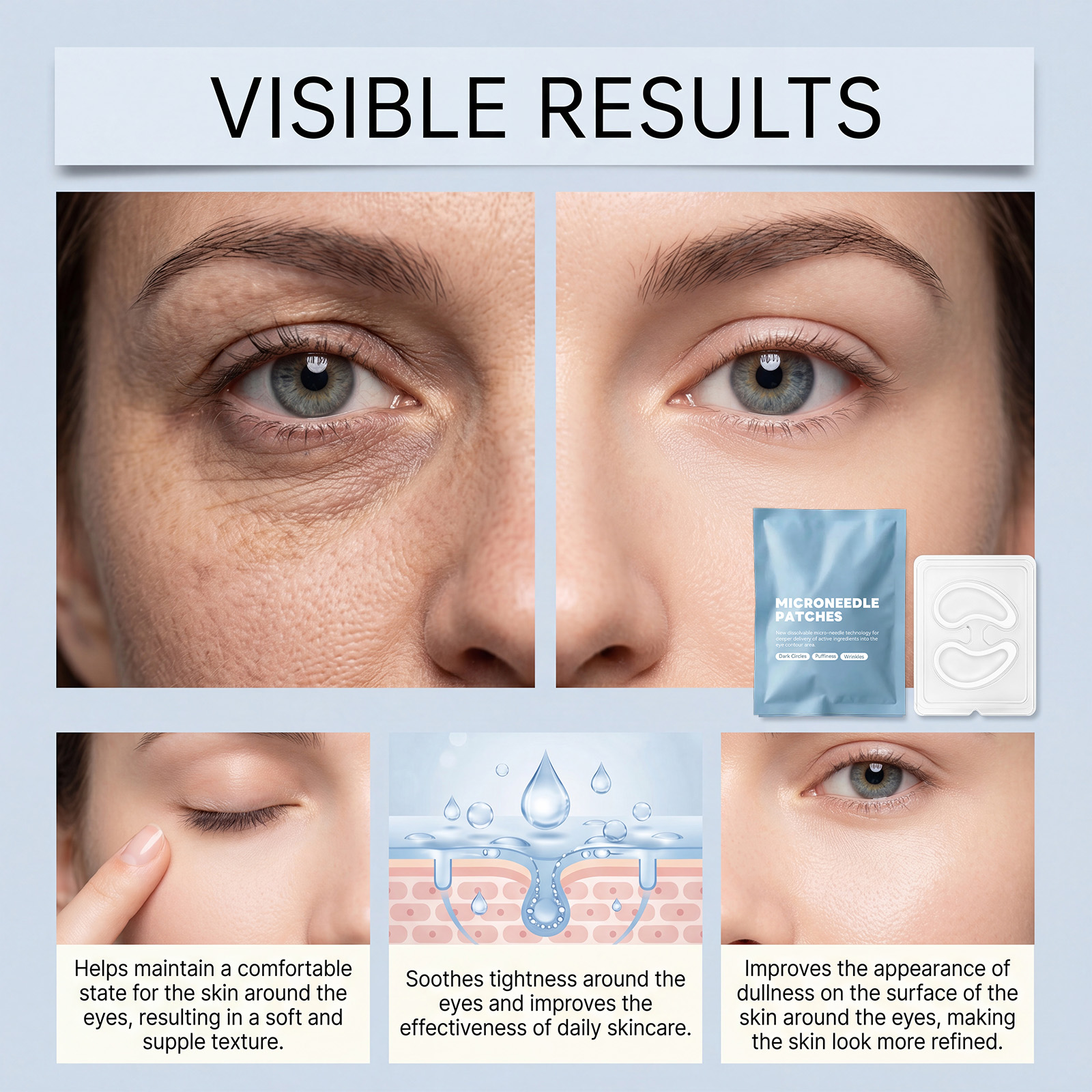 Eye Patch Mild Hydrating Bright Smooth Delicate Soft Skin Friendly Daily Care For Eye Skin Mask Sheet
