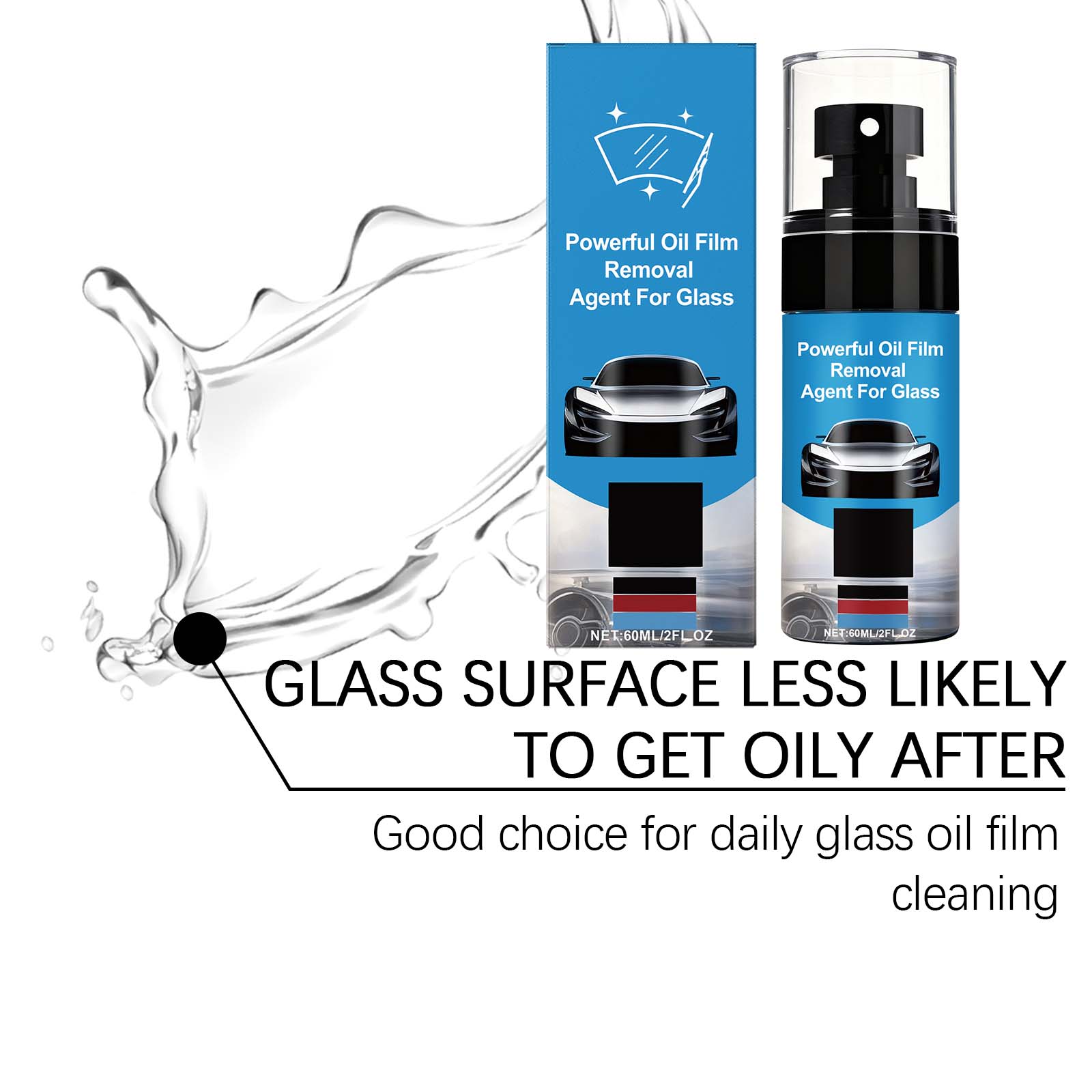 Glass Oil Film Remover Daily Clean Anti Fog Clear View Maintain Auto Windshield Surface Care Agent