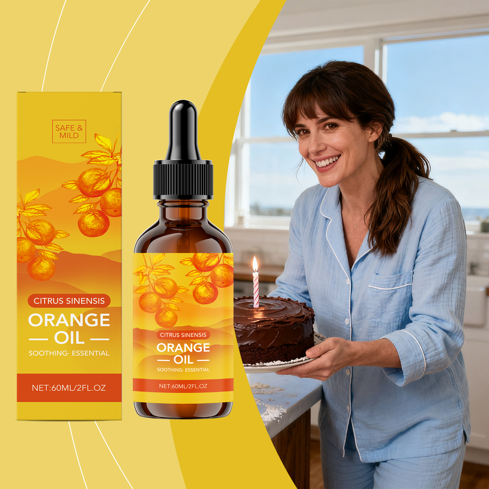 Aromatic Essential Oil Natural Fresh Mild Scent Gentle Ingredients Long Lasting Fragrance Convenient Daily Household Use