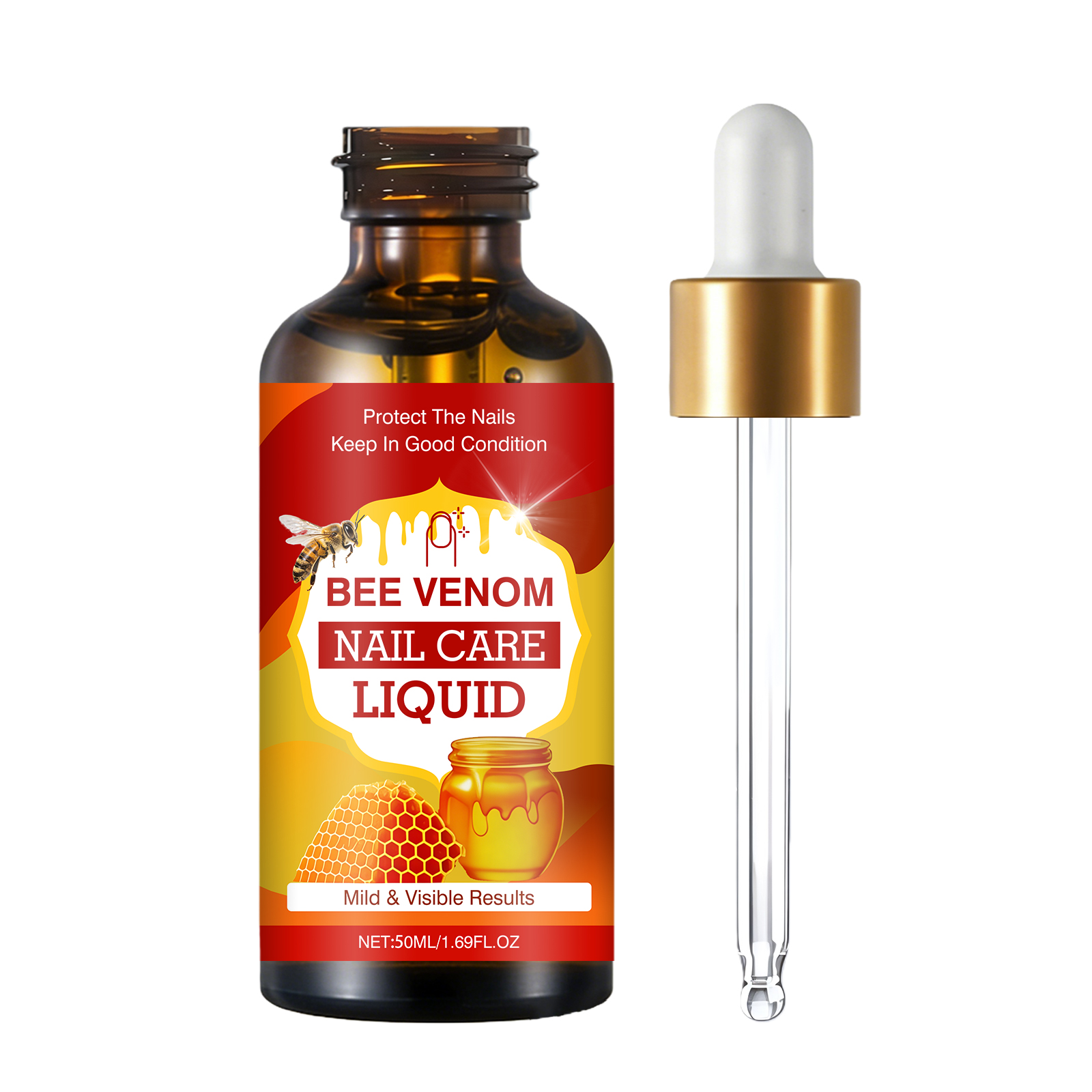 Bee Venom Nail Care Liquid Moisturizing Nourishing Gentle Ingredient Brighten Smooth Hand Foot Nail Surface