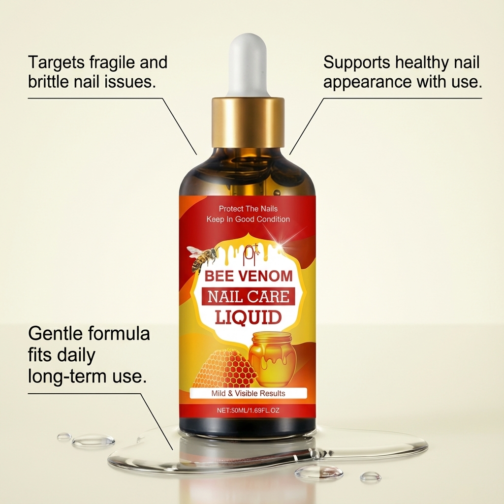 Bee Venom Nail Care Liquid Moisturizing Nourishing Gentle Ingredient Brighten Smooth Hand Foot Nail Surface