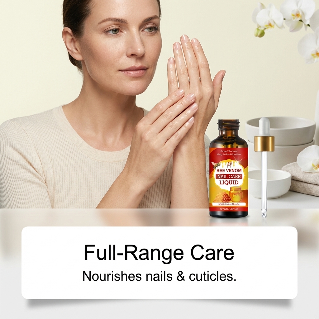 Bee Venom Nail Care Liquid Moisturizing Nourishing Gentle Ingredient Brighten Smooth Hand Foot Nail Surface