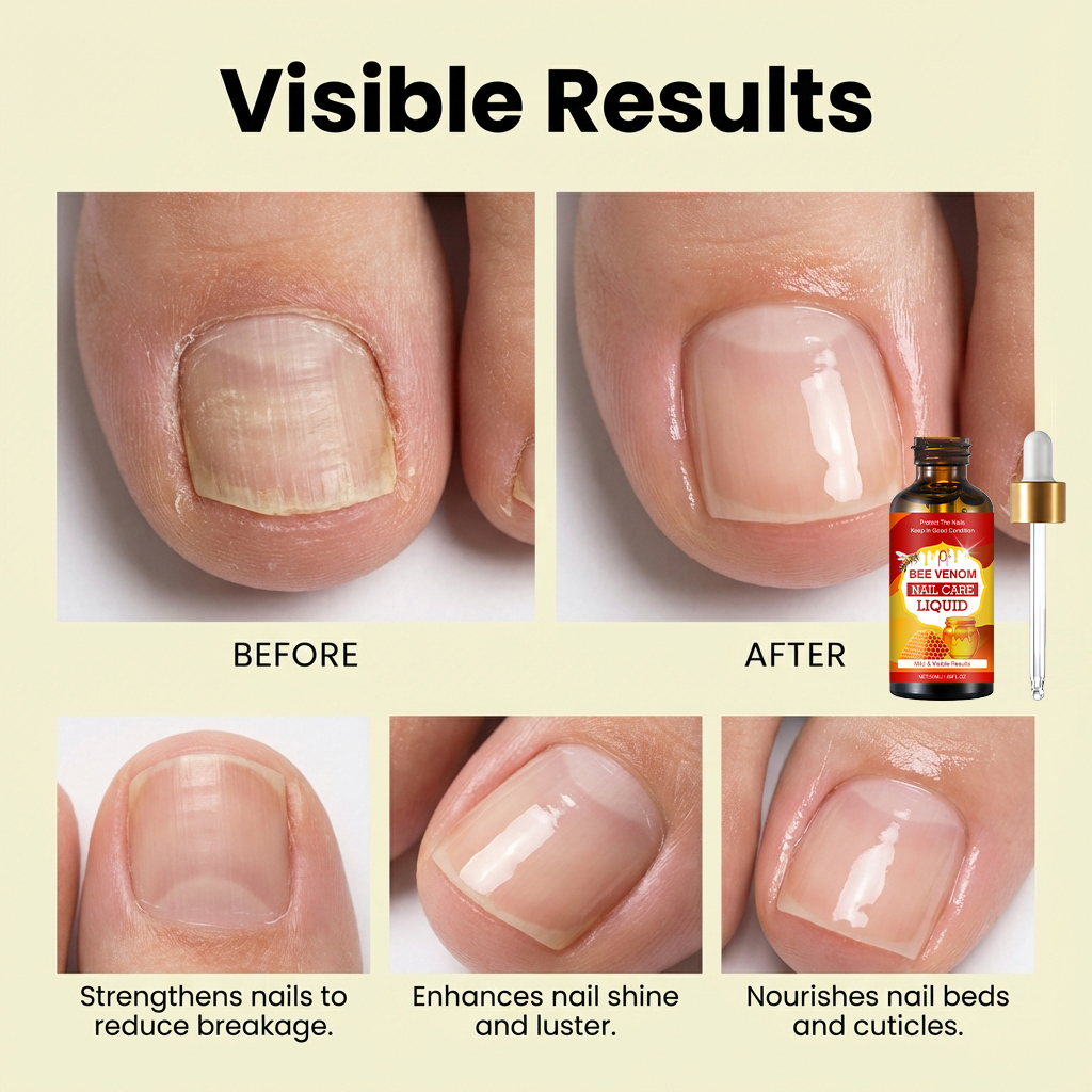 Bee Venom Nail Care Liquid Moisturizing Nourishing Gentle Ingredient Brighten Smooth Hand Foot Nail Surface