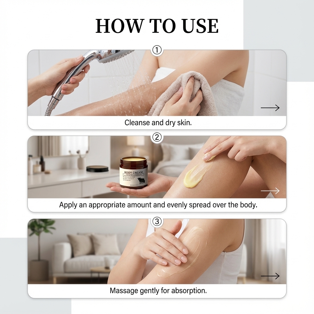Moisturizing Hydrating Body Cream Daily Hydration Softening Refreshing Care For Rough Skin On Human Body
