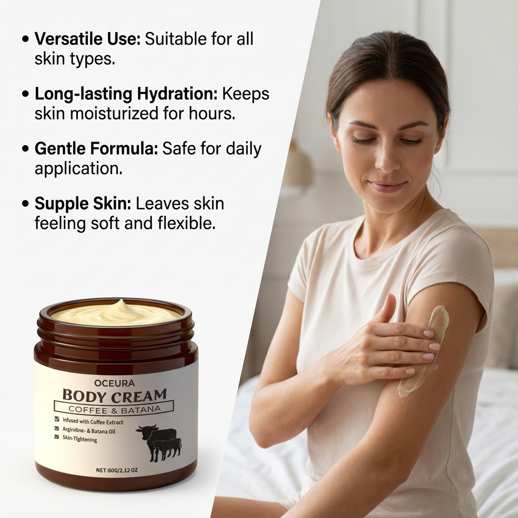 Moisturizing Hydrating Body Cream Daily Hydration Softening Refreshing Care For Rough Skin On Human Body