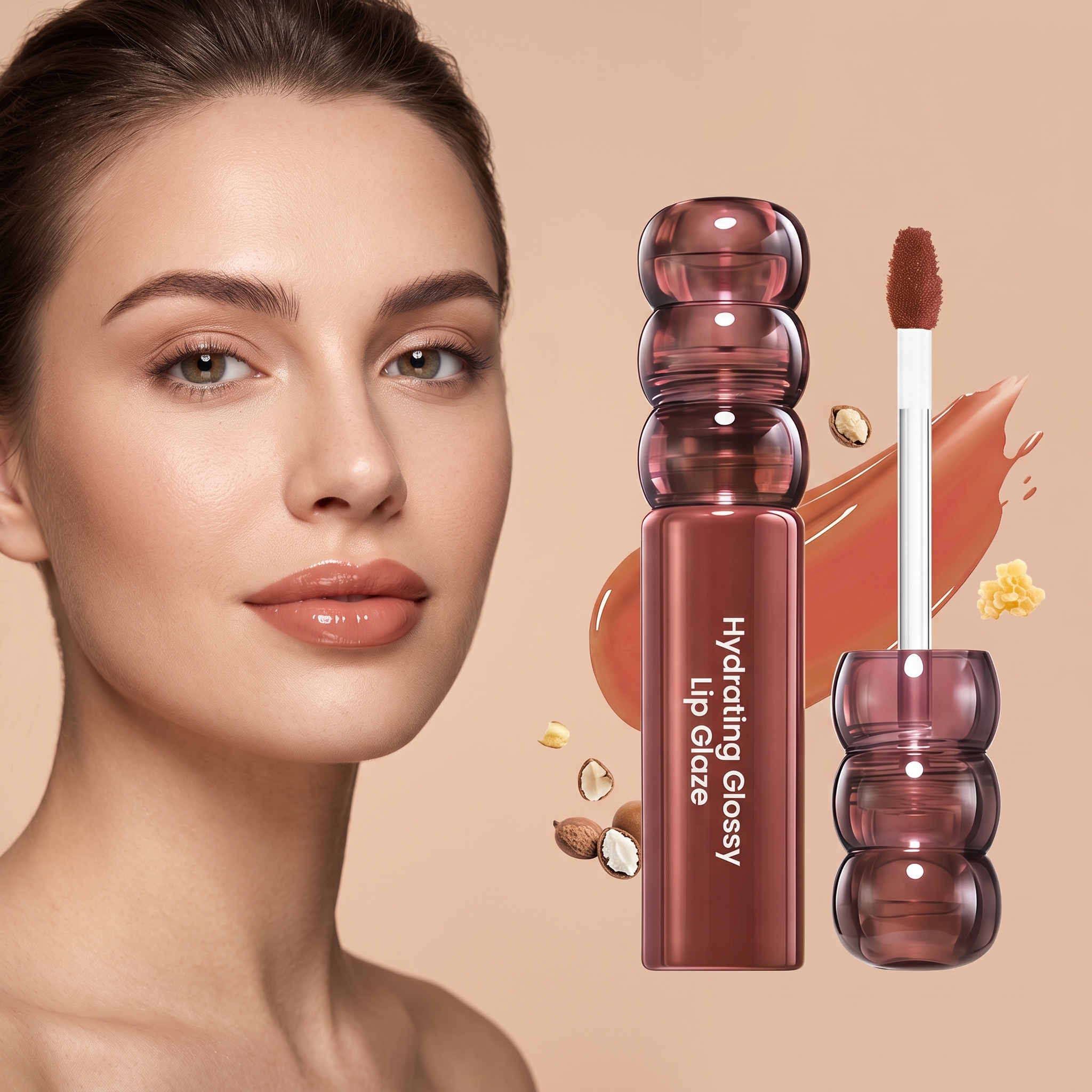 (02) Candy Hawthorn Mirror Lip Gloss Clear Hydrating Light Lock Color Quick Film Daily