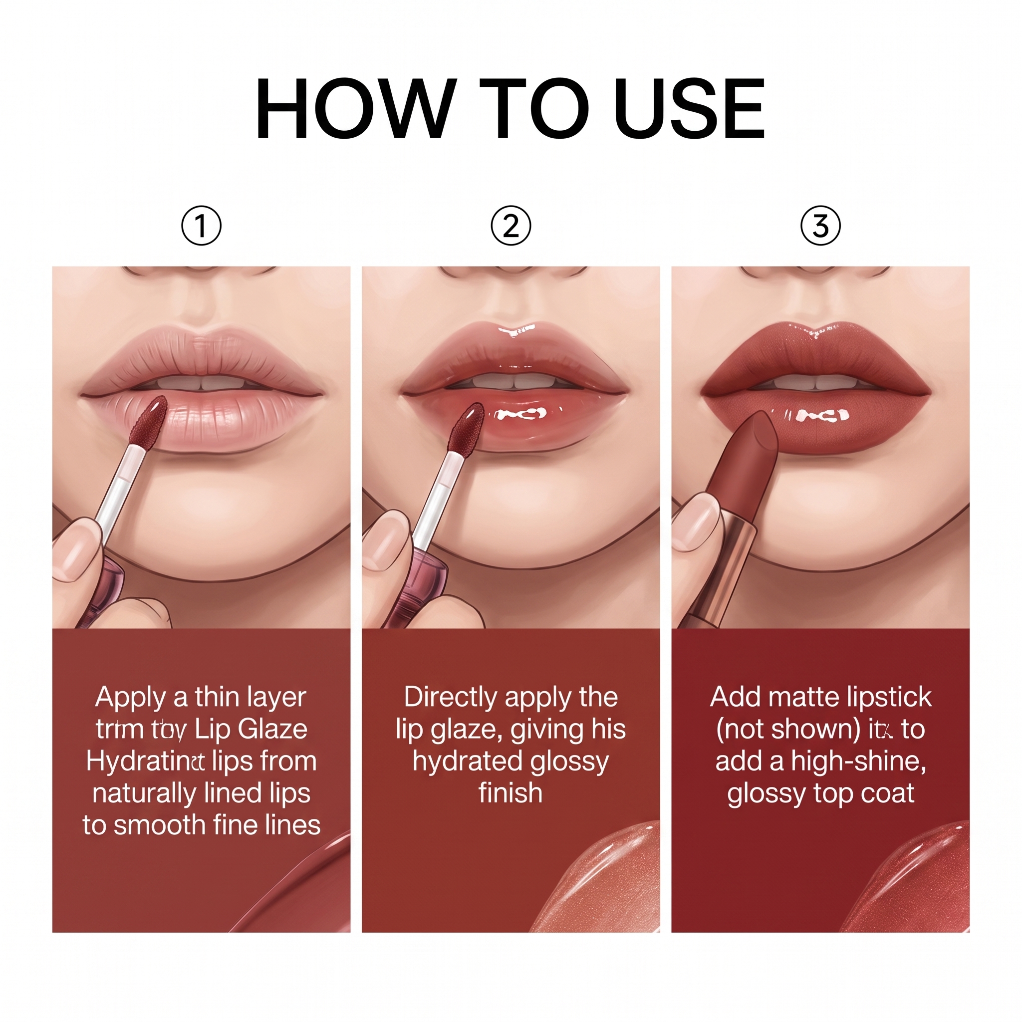 (02) Candy Hawthorn Mirror Lip Gloss Clear Hydrating Light Lock Color Quick Film Daily