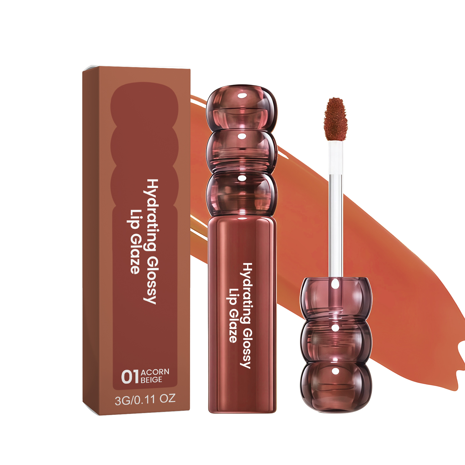 (02) Candy Hawthorn Mirror Lip Gloss Clear Hydrating Light Lock Color Quick Film Daily