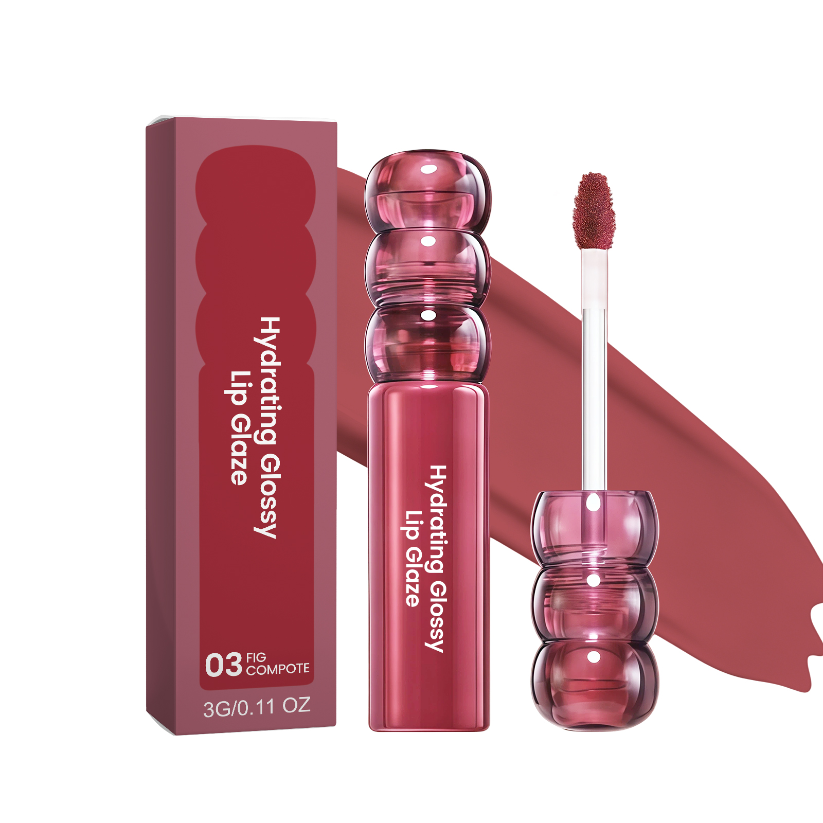 (02) Candy Hawthorn Mirror Lip Gloss Clear Hydrating Light Lock Color Quick Film Daily