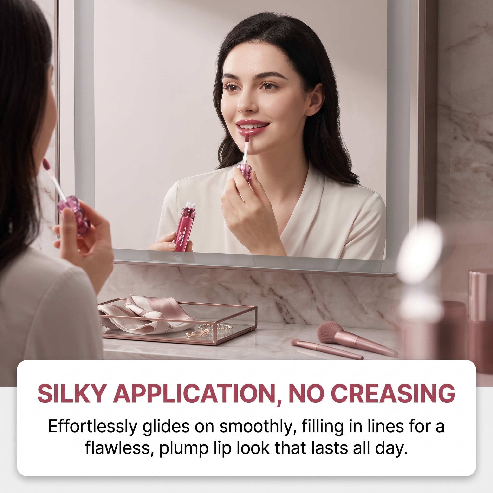 (02) Candy Hawthorn Mirror Lip Gloss Clear Hydrating Light Lock Color Quick Film Daily
