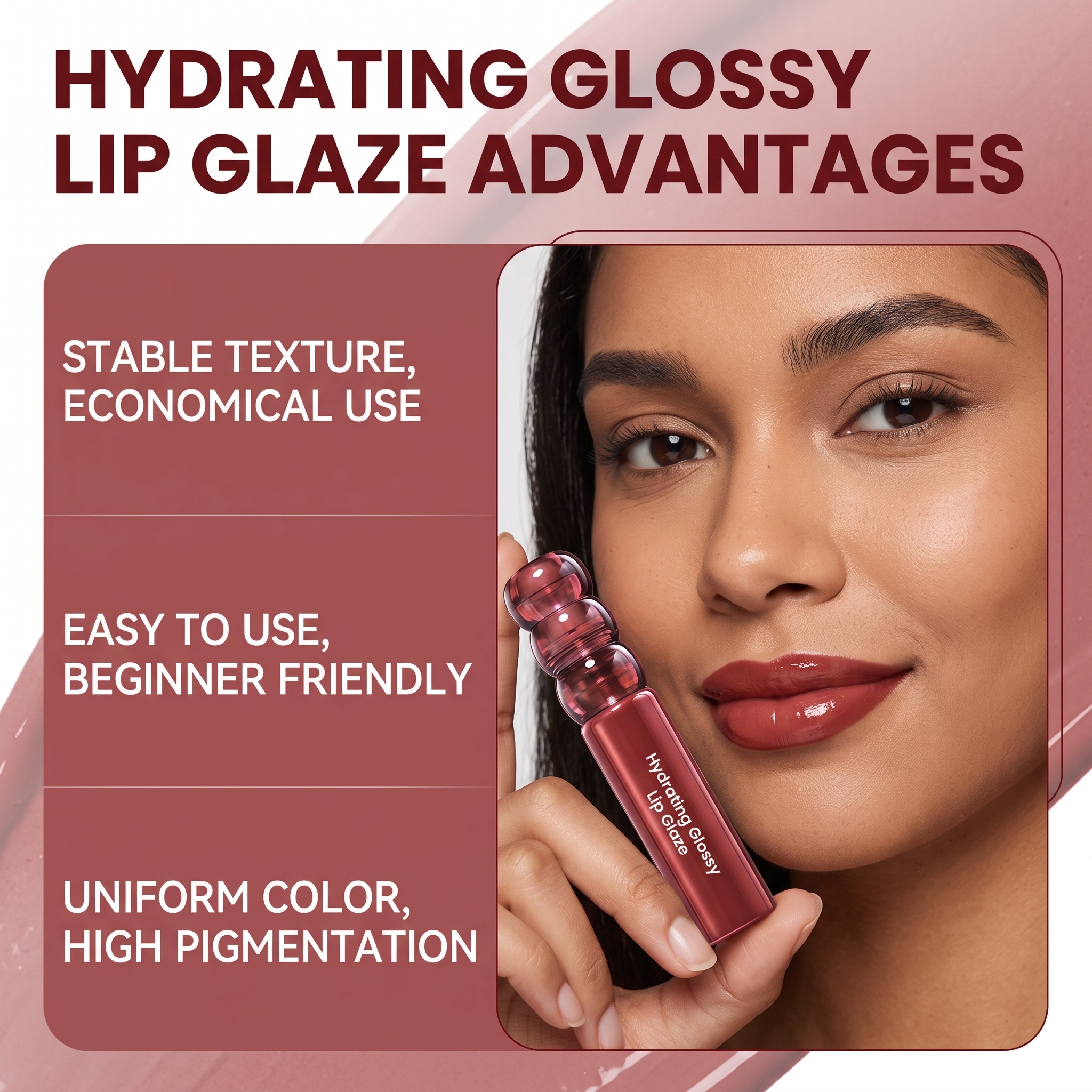 (02) Candy Hawthorn Mirror Lip Gloss Clear Hydrating Light Lock Color Quick Film Daily