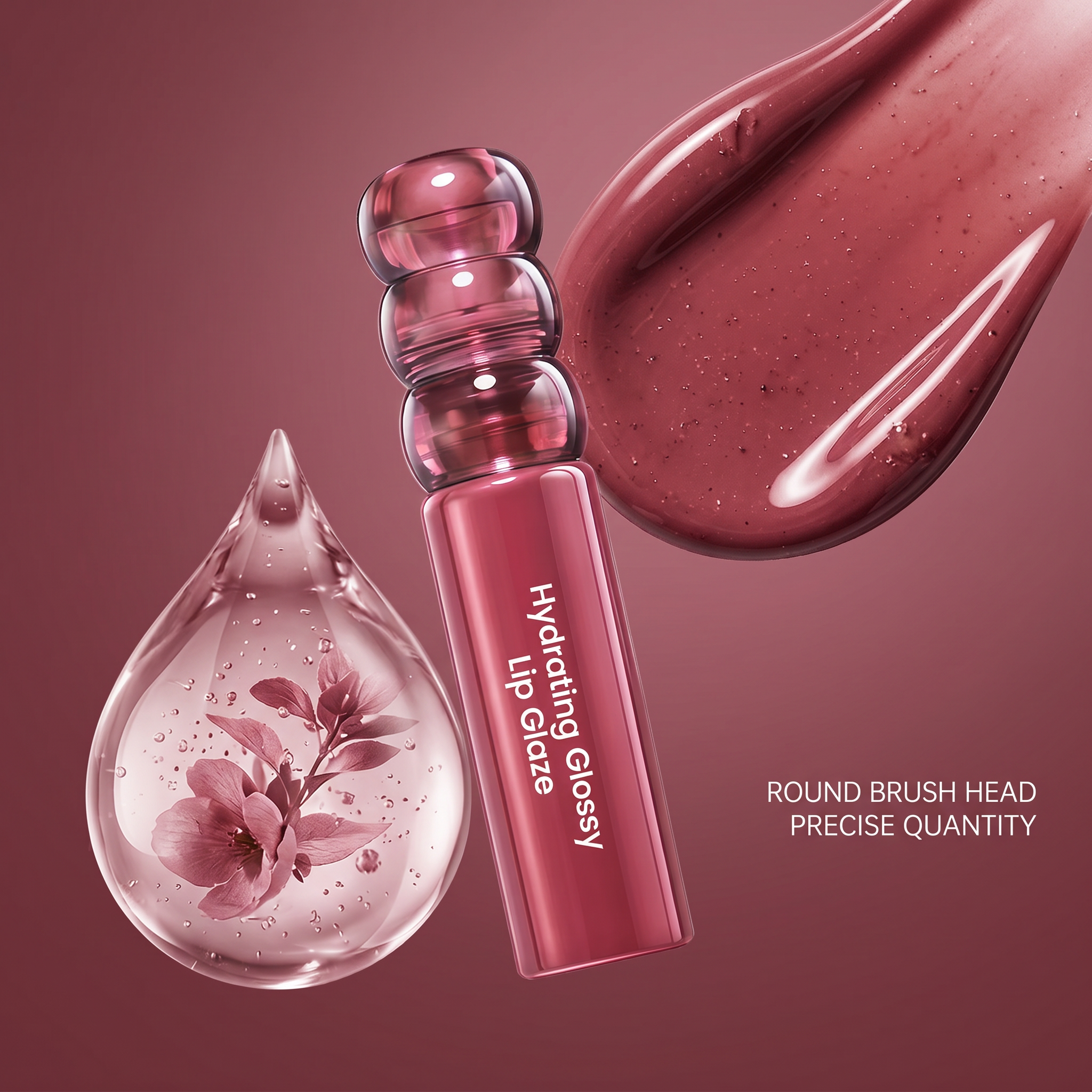 (02) Candy Hawthorn Mirror Lip Gloss Clear Hydrating Light Lock Color Quick Film Daily