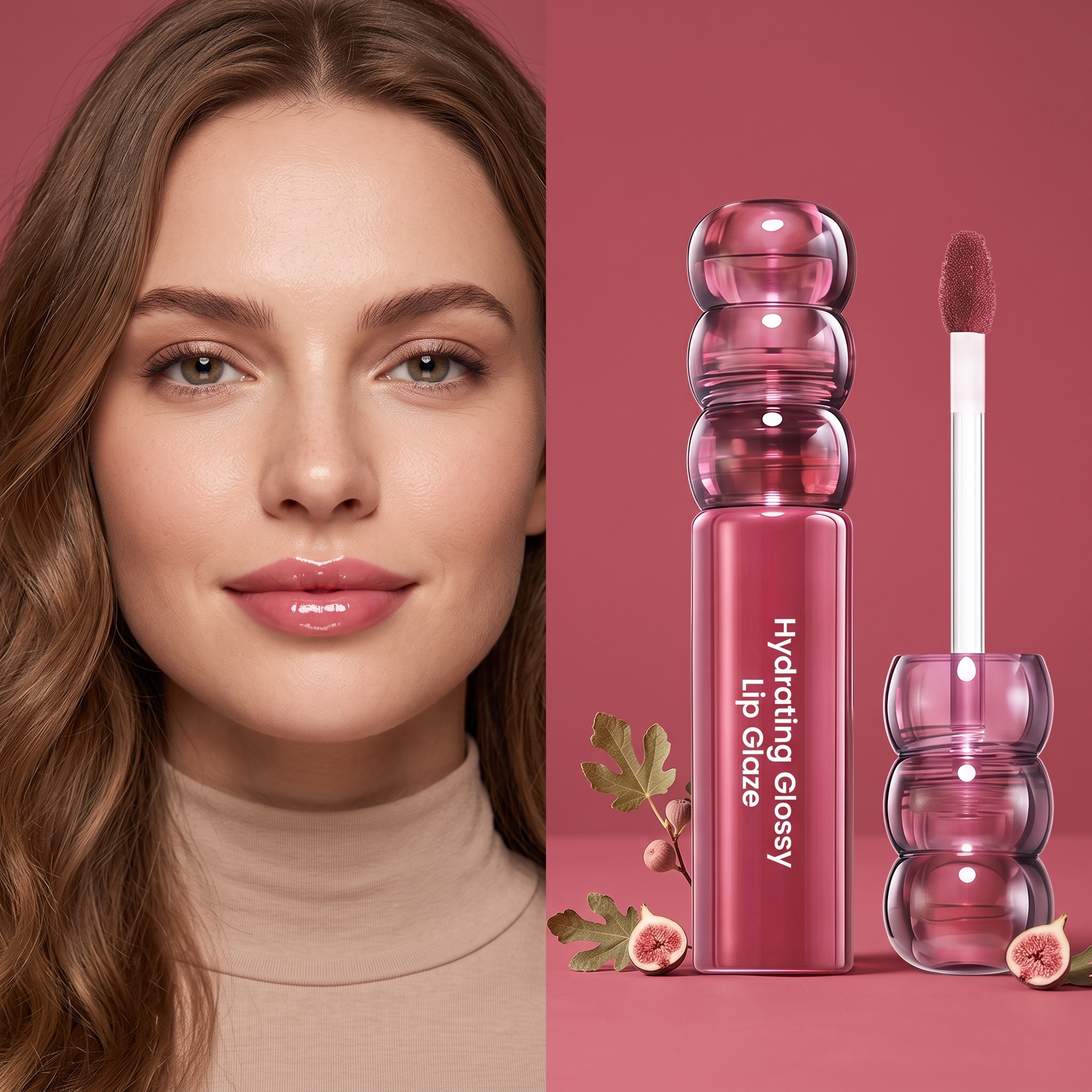 (02) Candy Hawthorn Mirror Lip Gloss Clear Hydrating Light Lock Color Quick Film Daily