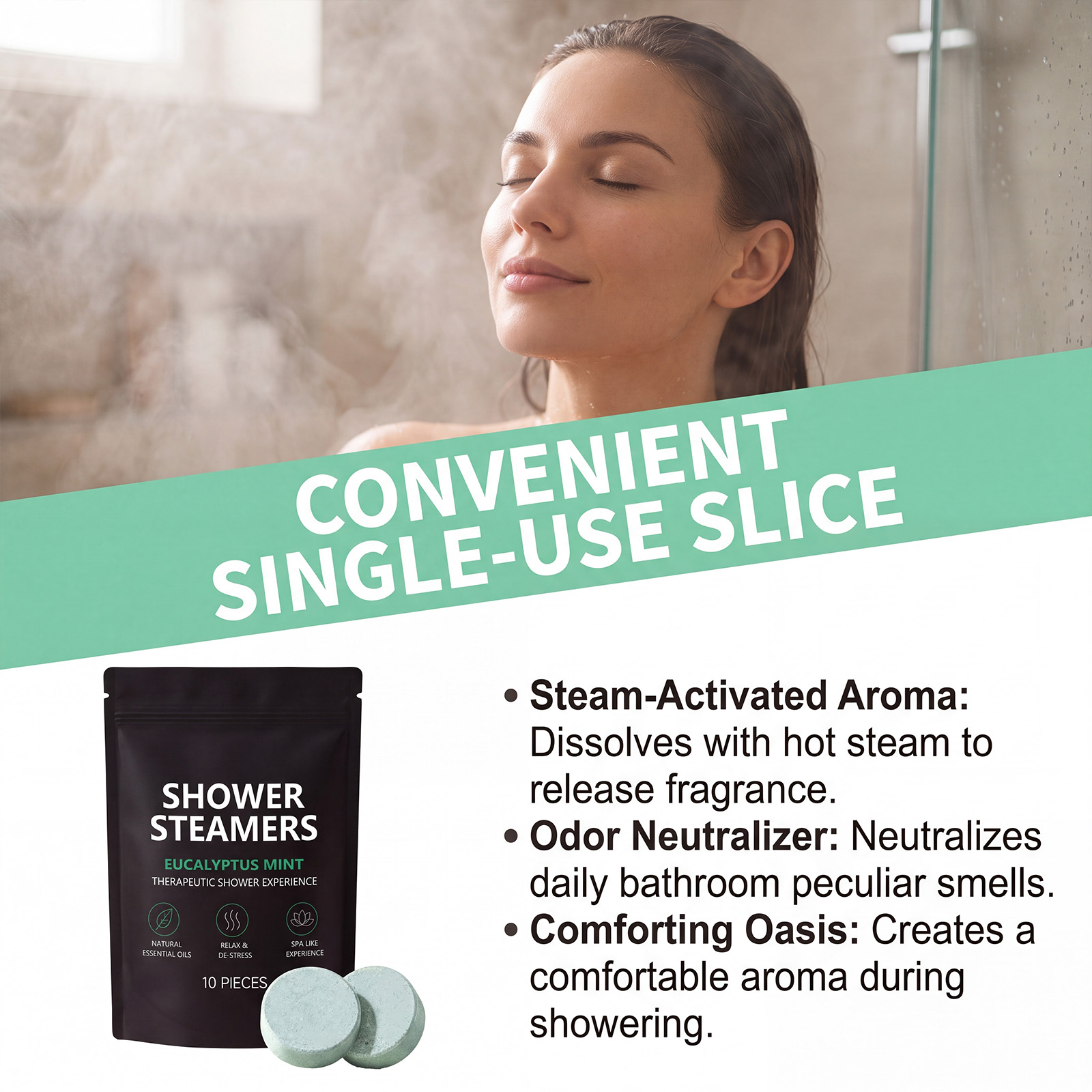 Shower Fragrance Tablet Solid Mild Clean Body Skin Bath Fresh Long Lasting Aroma Wash Piece