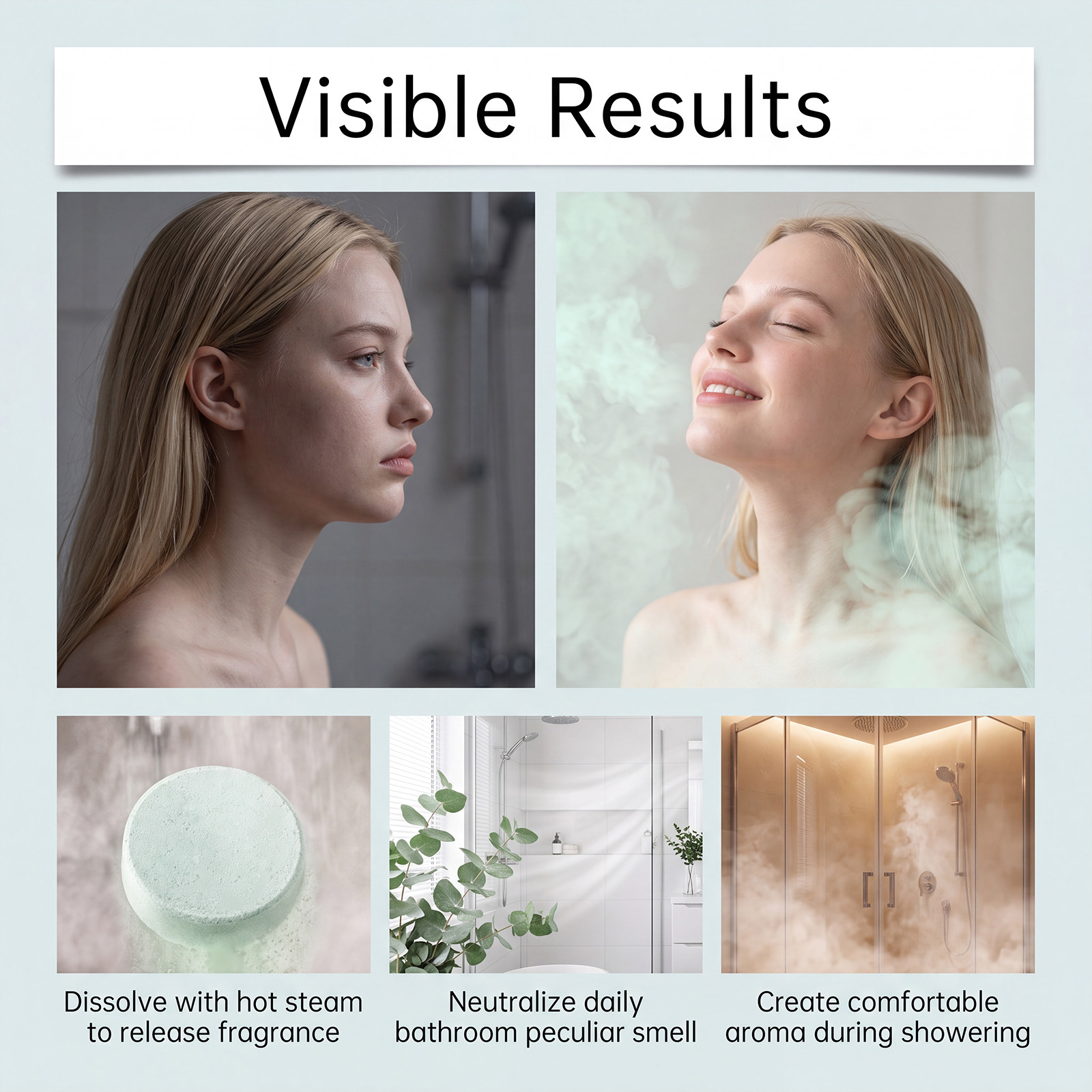 Shower Fragrance Tablet Solid Mild Clean Body Skin Bath Fresh Long Lasting Aroma Wash Piece