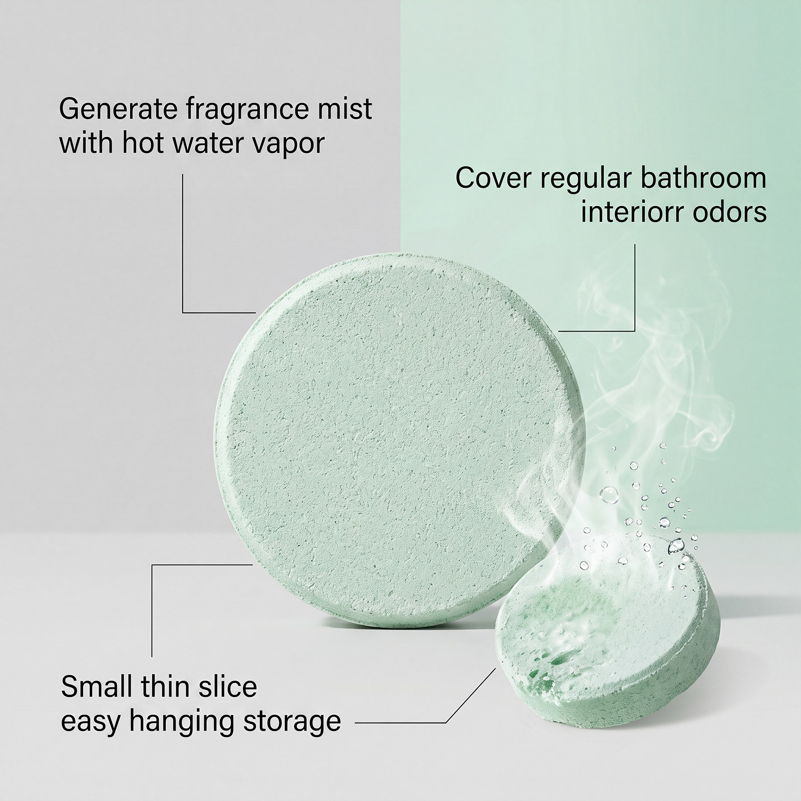 Shower Fragrance Tablet Solid Mild Clean Body Skin Bath Fresh Long Lasting Aroma Wash Piece