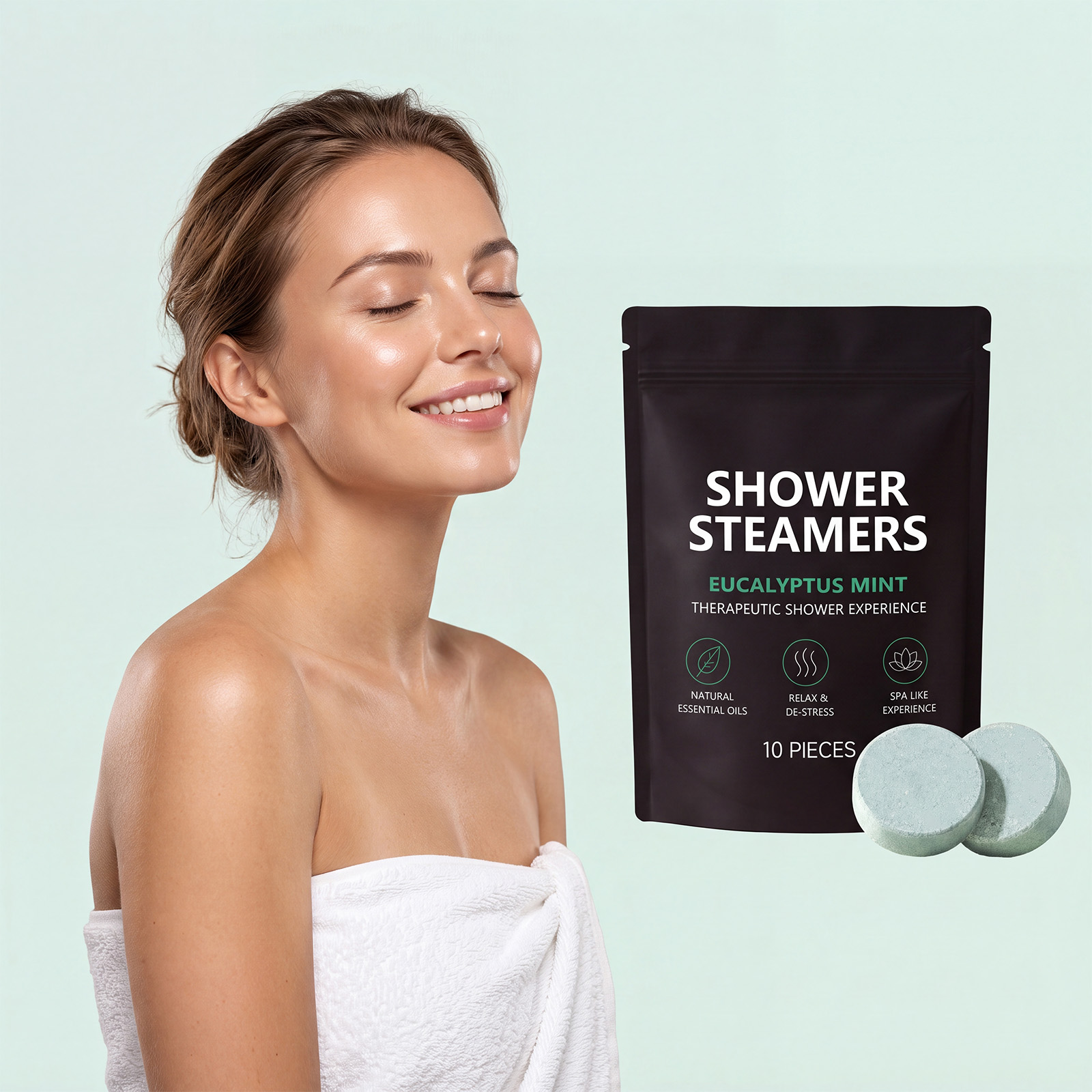 Shower Fragrance Tablet Solid Mild Clean Body Skin Bath Fresh Long Lasting Aroma Wash Piece