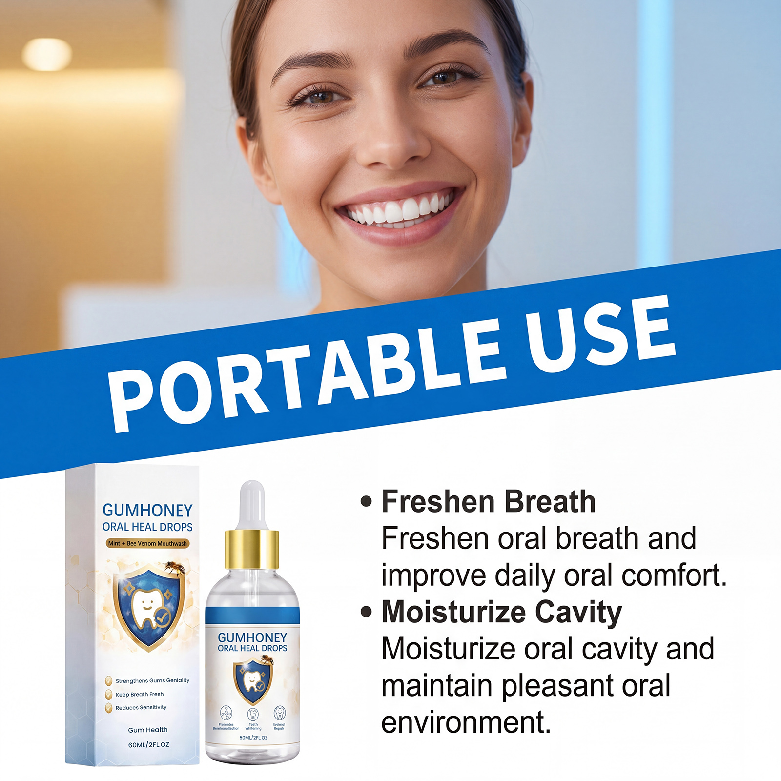 Dental Care Drops Daily Protection Mint Fresh Bright Comfort Enamel Repair Teeth Breath Treatment