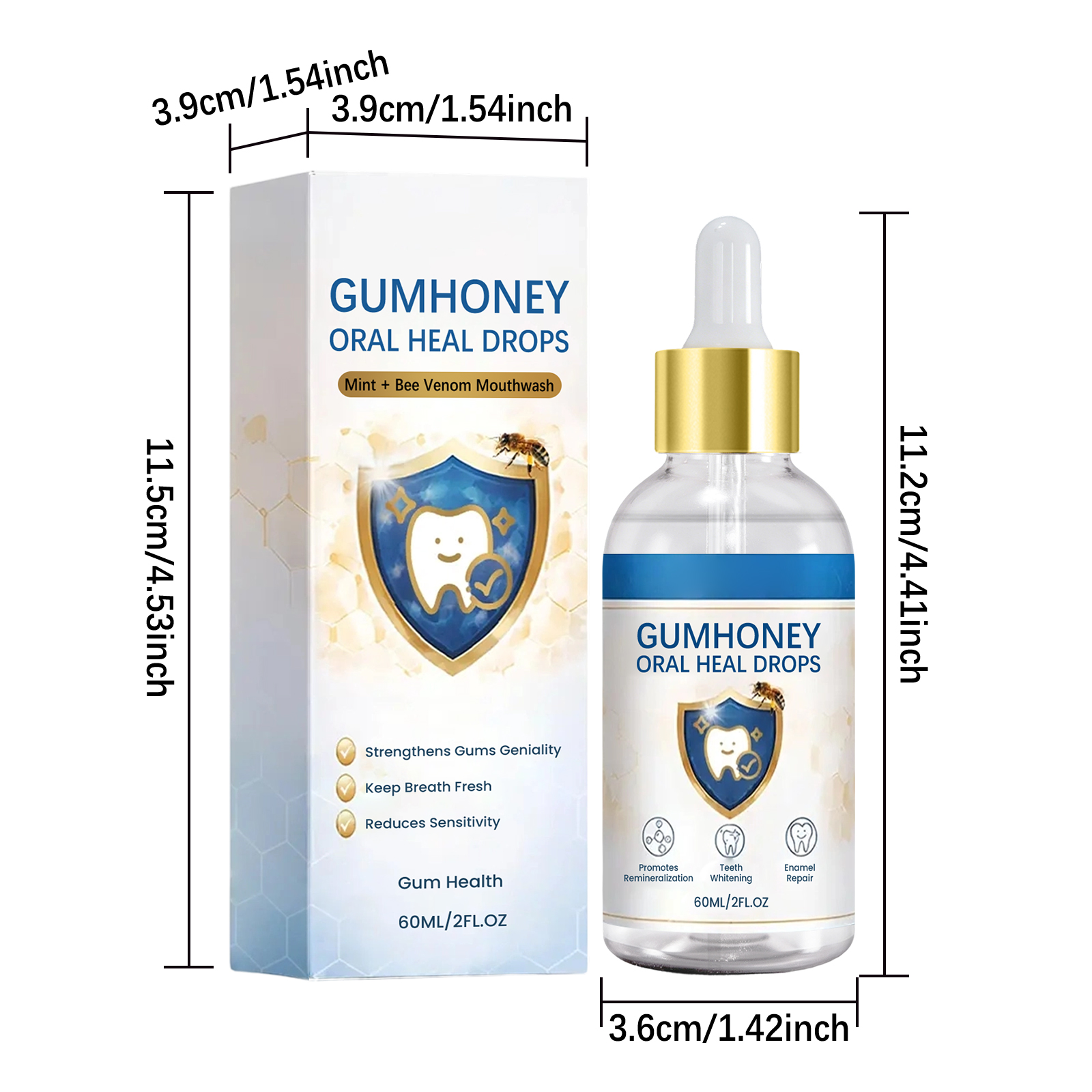 Dental Care Drops Daily Protection Mint Fresh Bright Comfort Enamel Repair Teeth Breath Treatment