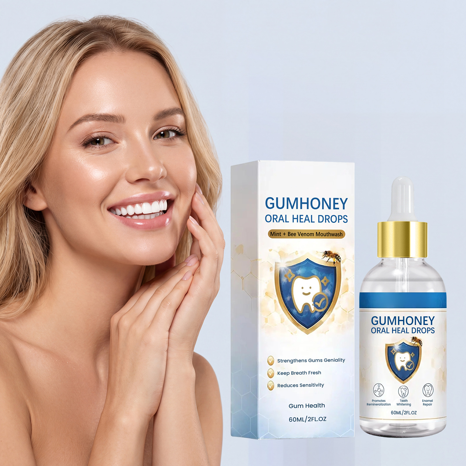 Dental Care Drops Daily Protection Mint Fresh Bright Comfort Enamel Repair Teeth Breath Treatment