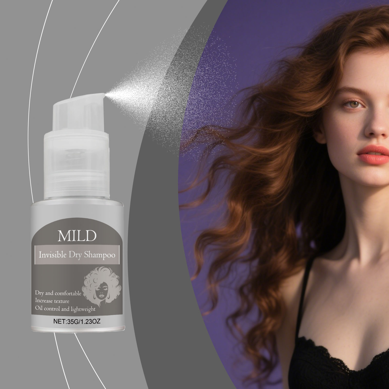 Dry Shampoo Powder Spray For Hair Fresh Care Convenient Quick Clean Suitable For Daily Use