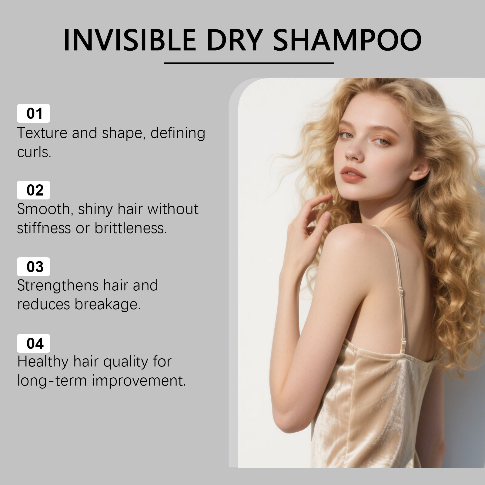 Dry Shampoo Powder Spray For Hair Fresh Care Convenient Quick Clean Suitable For Daily Use