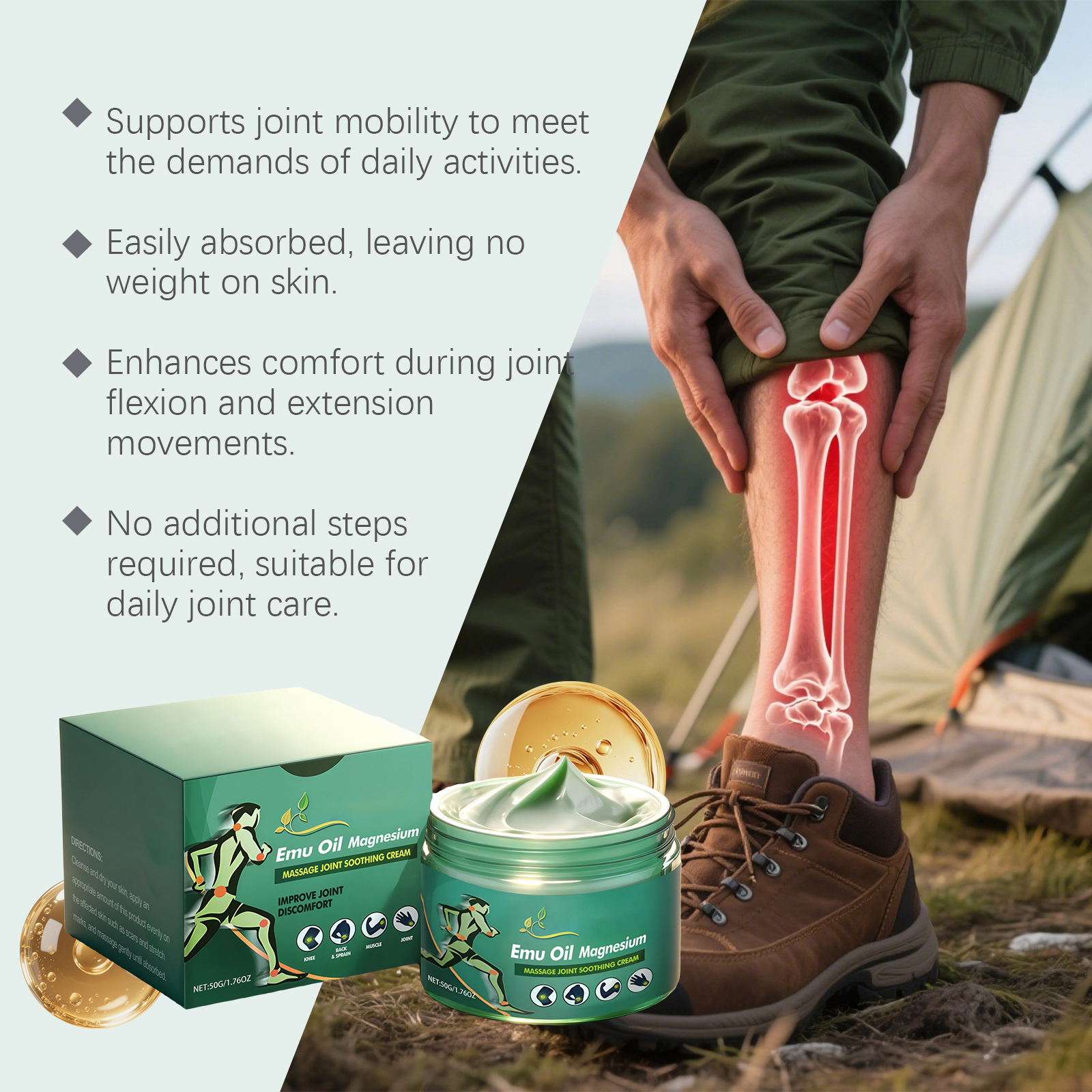 Joint Care Cream Mild Nourishing Protect Knee Wrist Joint Daily Comfort External Smear Massage Lotion