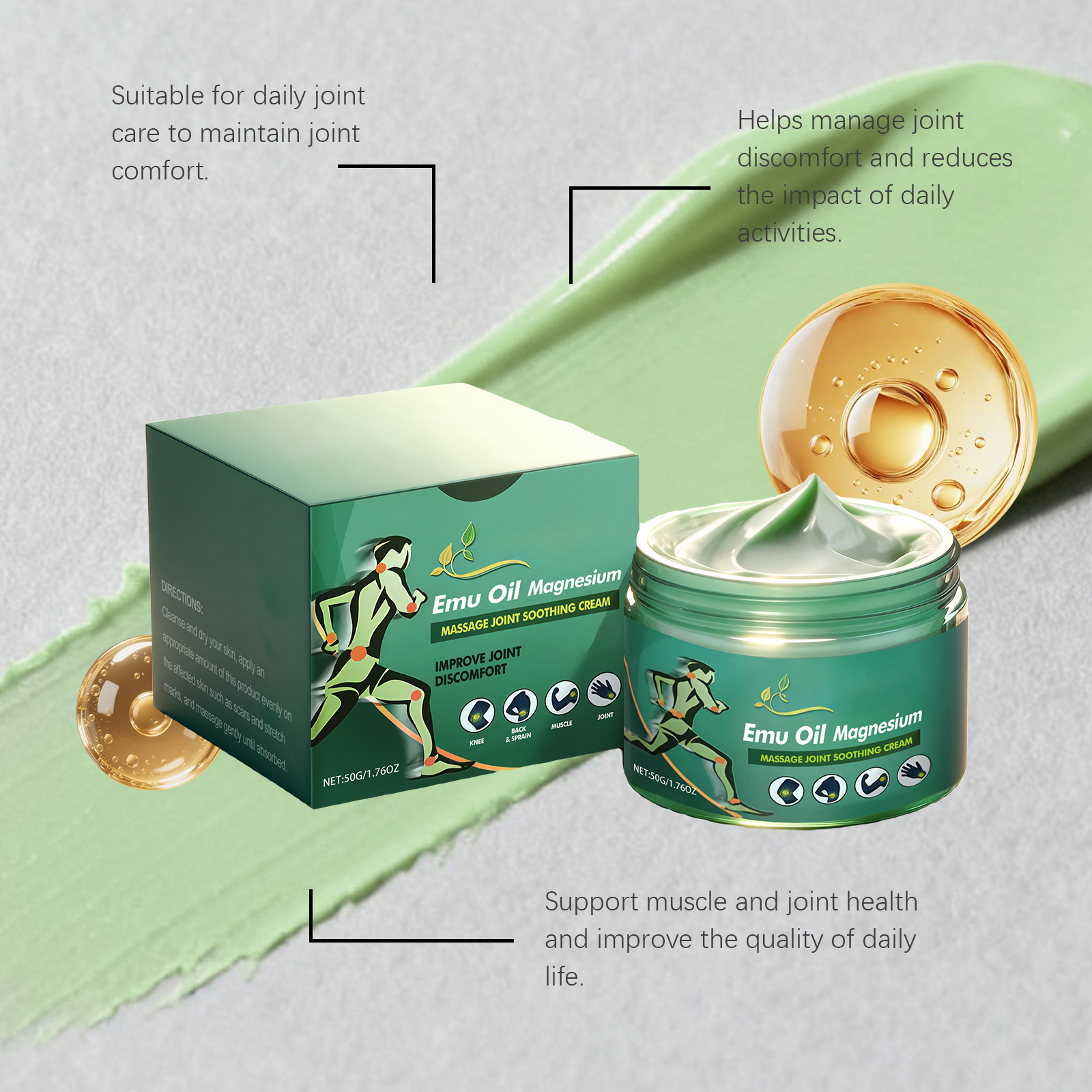 Joint Care Cream Mild Nourishing Protect Knee Wrist Joint Daily Comfort External Smear Massage Lotion