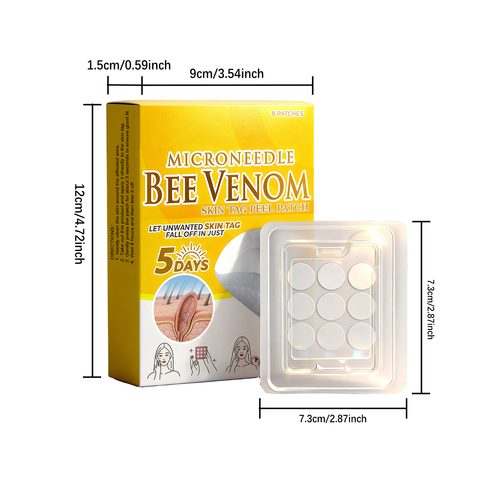 Skin Care Patch Mild Clean Skin Remove Wart Moist Smooth Skin Hydrate Daily Massage Care Patch