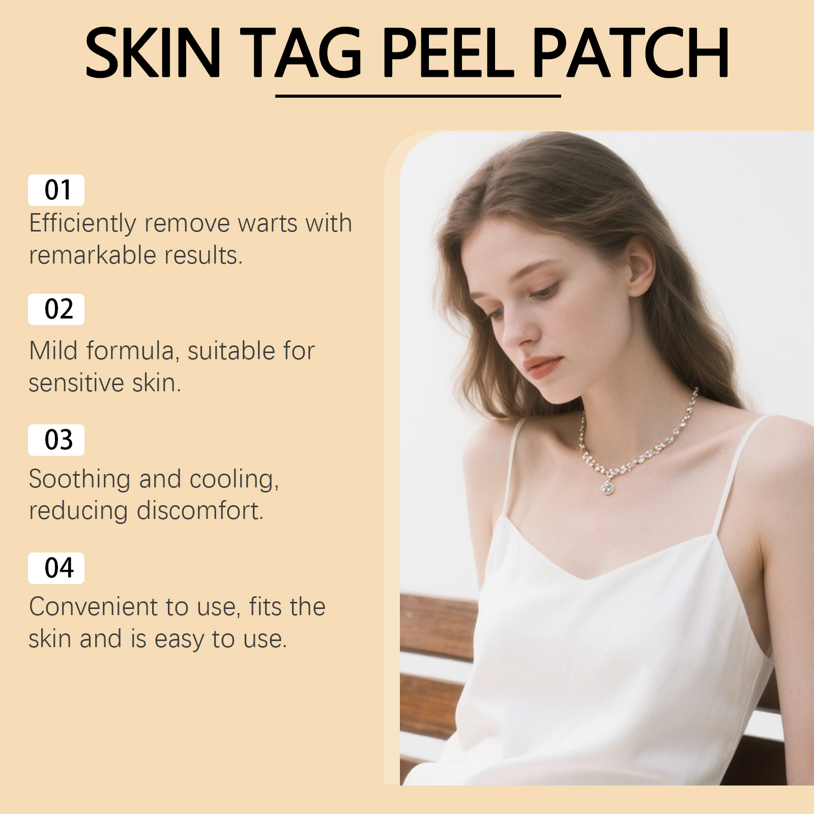 Skin Care Patch Mild Clean Skin Remove Wart Moist Smooth Skin Hydrate Daily Massage Care Patch