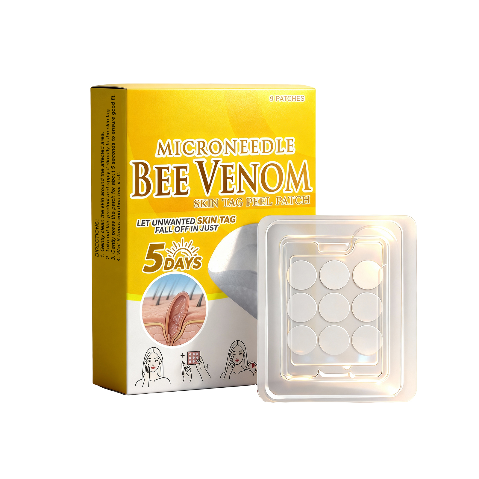 Skin Care Patch Mild Clean Skin Remove Wart Moist Smooth Skin Hydrate Daily Massage Care Patch