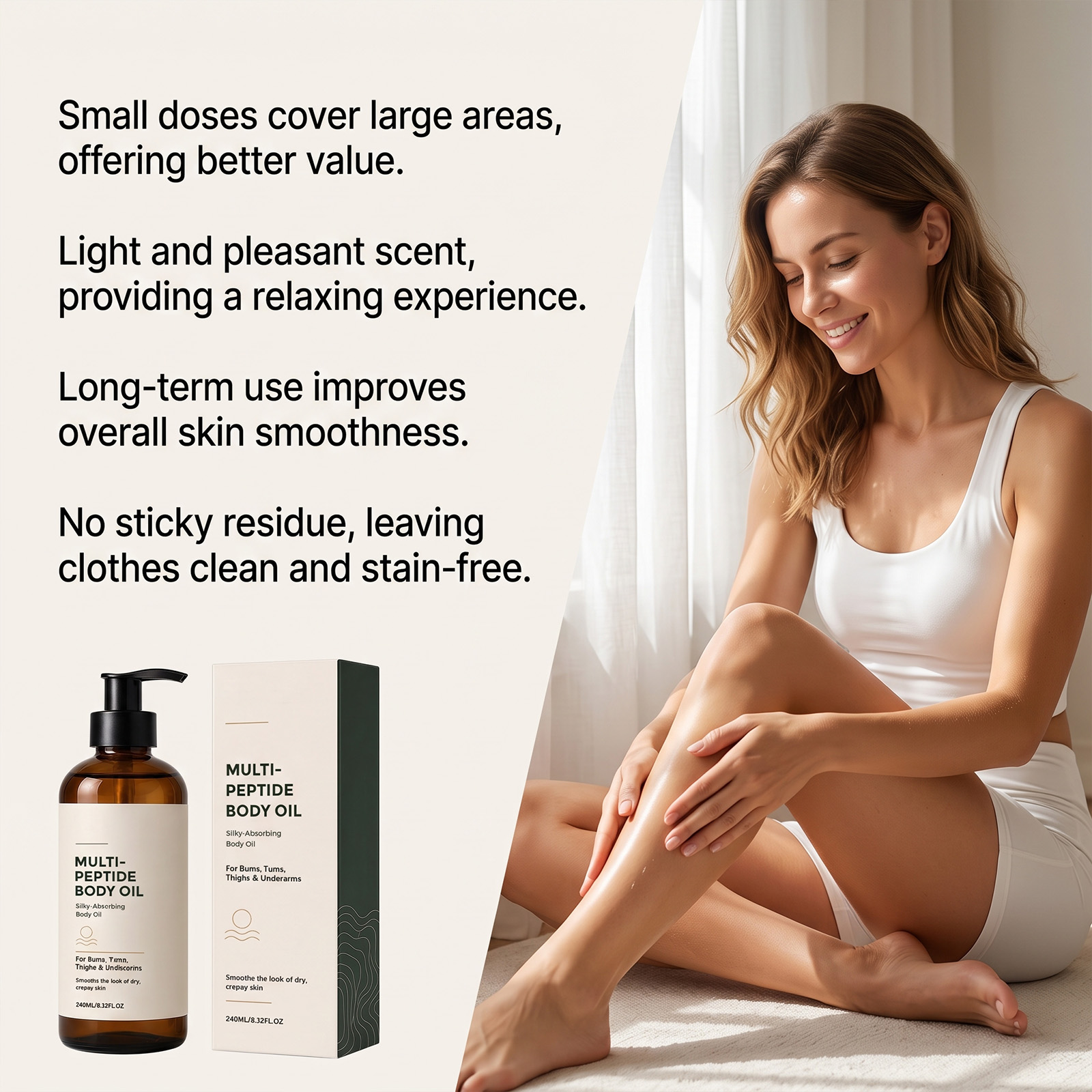 Body Moisturizing Essential Oil Delicate Silky Skin Boost Elasticity Daily Massage Care
