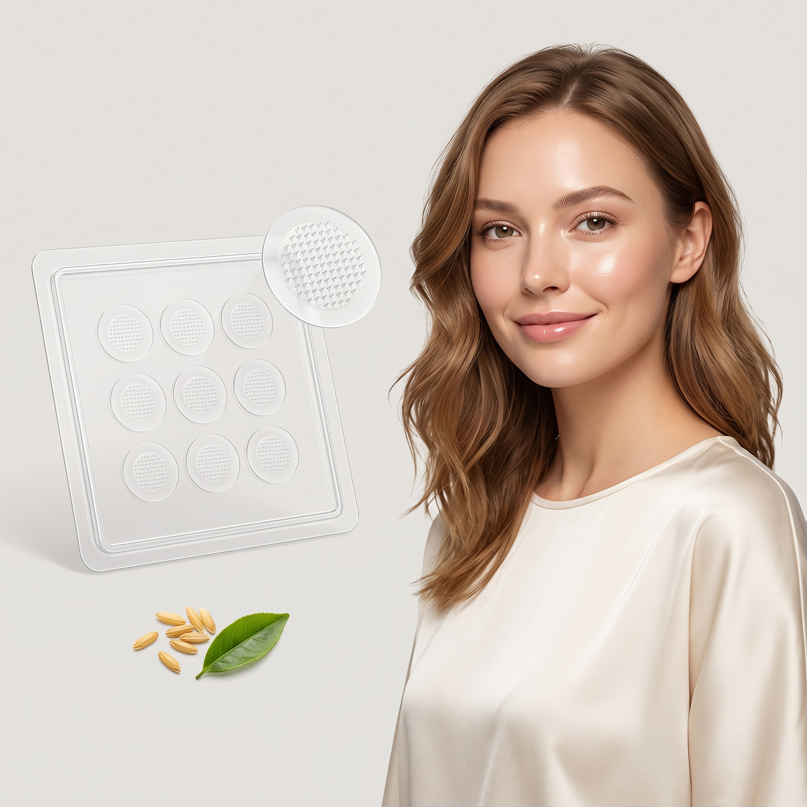 Skin Brightening Care Patch Transparent Invisible Fit Silky Delicate Skin Cleansing Convenient Nursing Sticker
