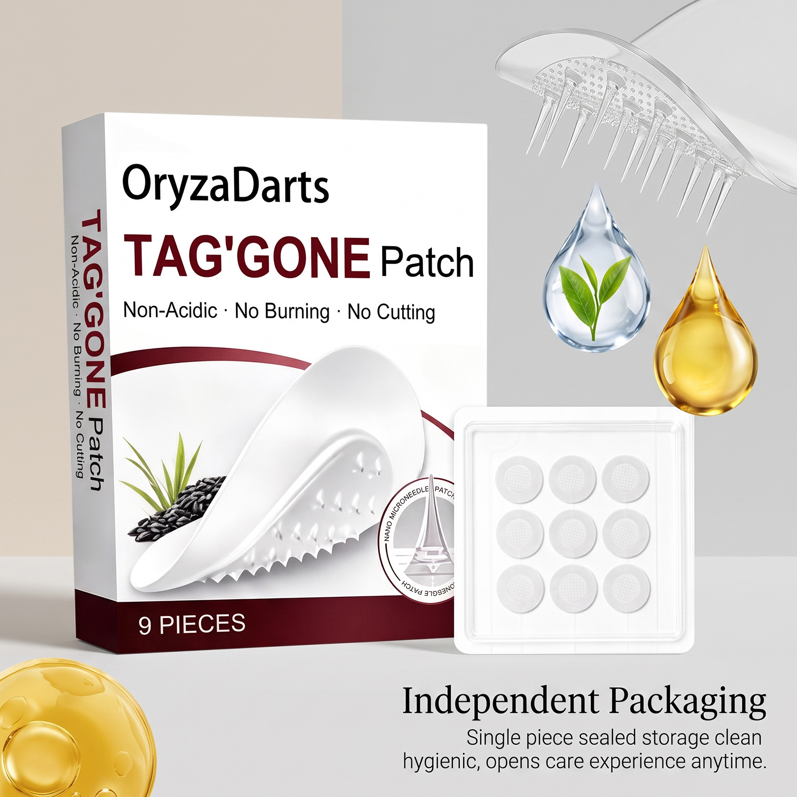 Skin Brightening Care Patch Transparent Invisible Fit Silky Delicate Skin Cleansing Convenient Nursing Sticker