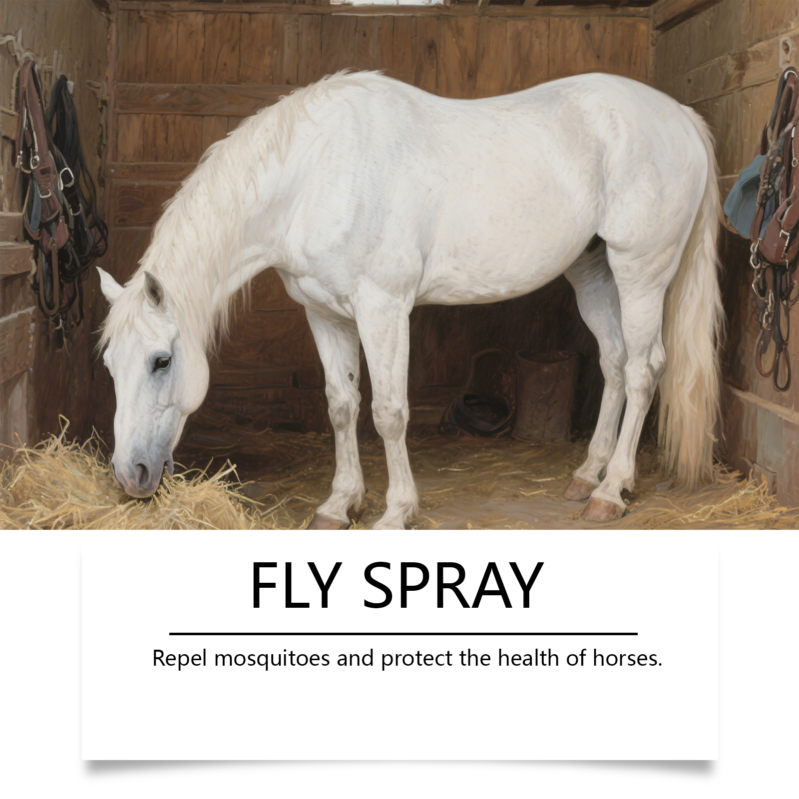 Horse Insect Repellent Spray Mild Formula Clean Protection Against Bug Bites Non Irritating Fast Drying Refreshing For Horse Barns