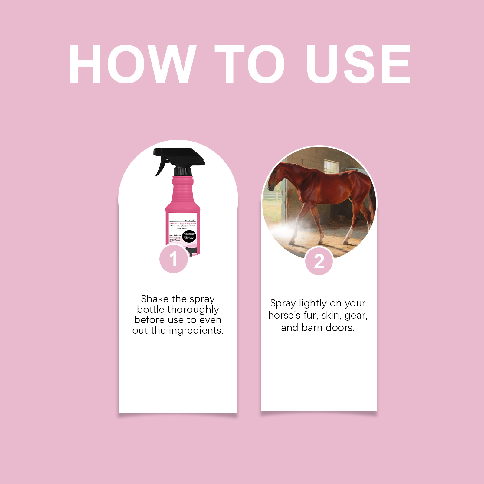 Horse Insect Repellent Spray Mild Formula Clean Protection Against Bug Bites Non Irritating Fast Drying Refreshing For Horse Barns