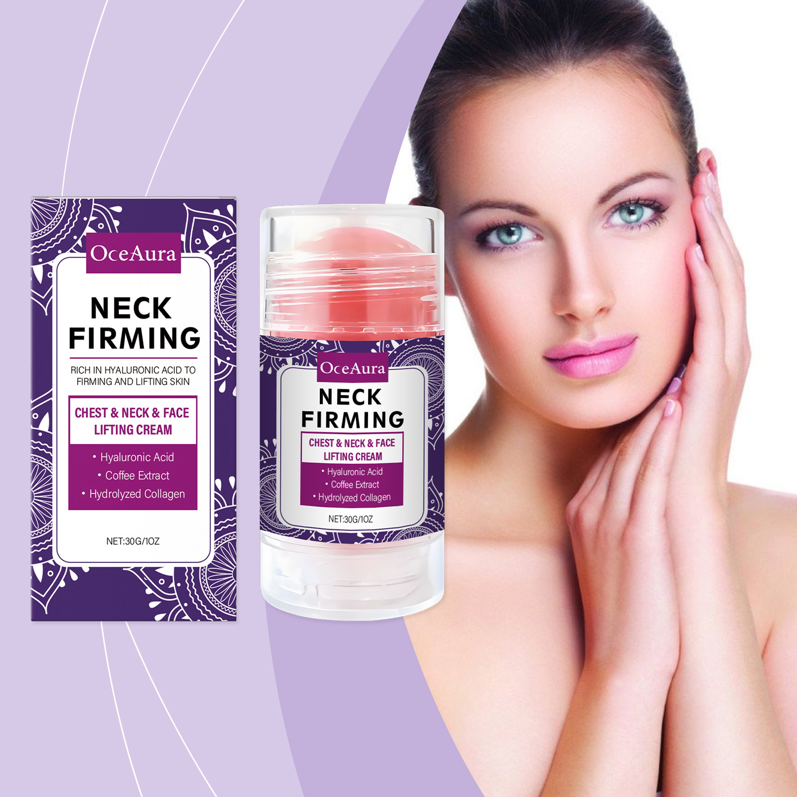 Firming Essence Stick Skin Moisturizing Elasticity Fade Fine Lines Tightening Massage Neck Portable Essence