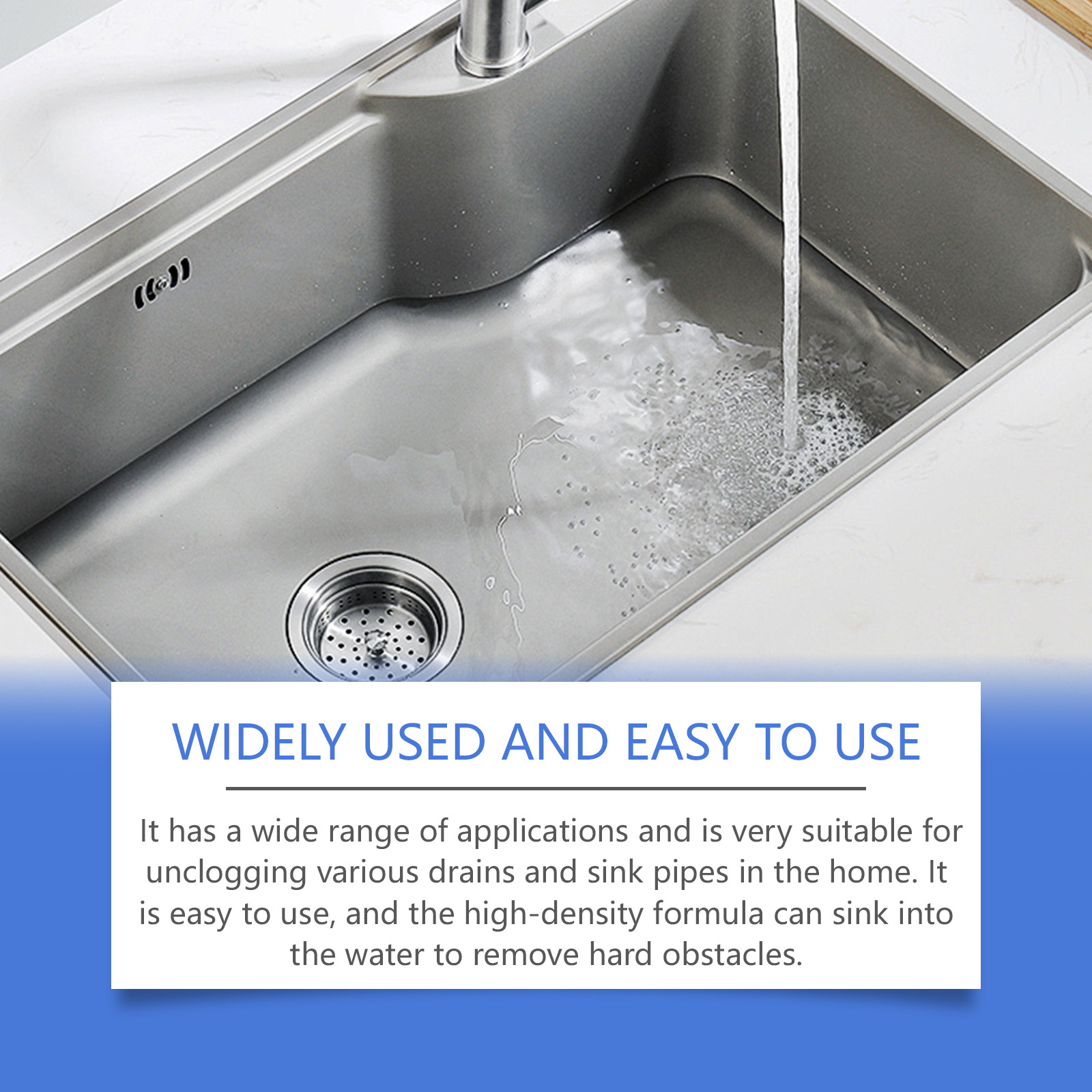 Drain Pipe Cleaner Rapid Dissolving Agent For Sink Drain Kitchen And Toilet Pipeline