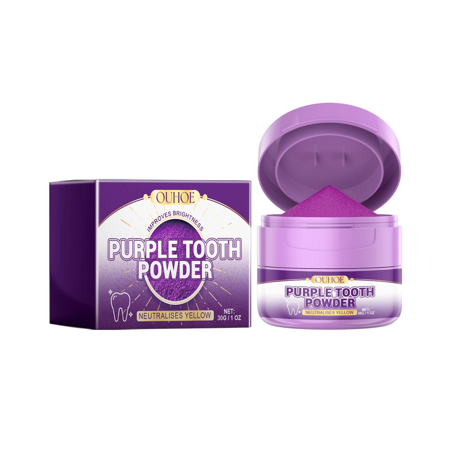 Teeth Whitening Powder Cleans Yellow Teeth Stains Plaque For Oral Care Brightening Beauty